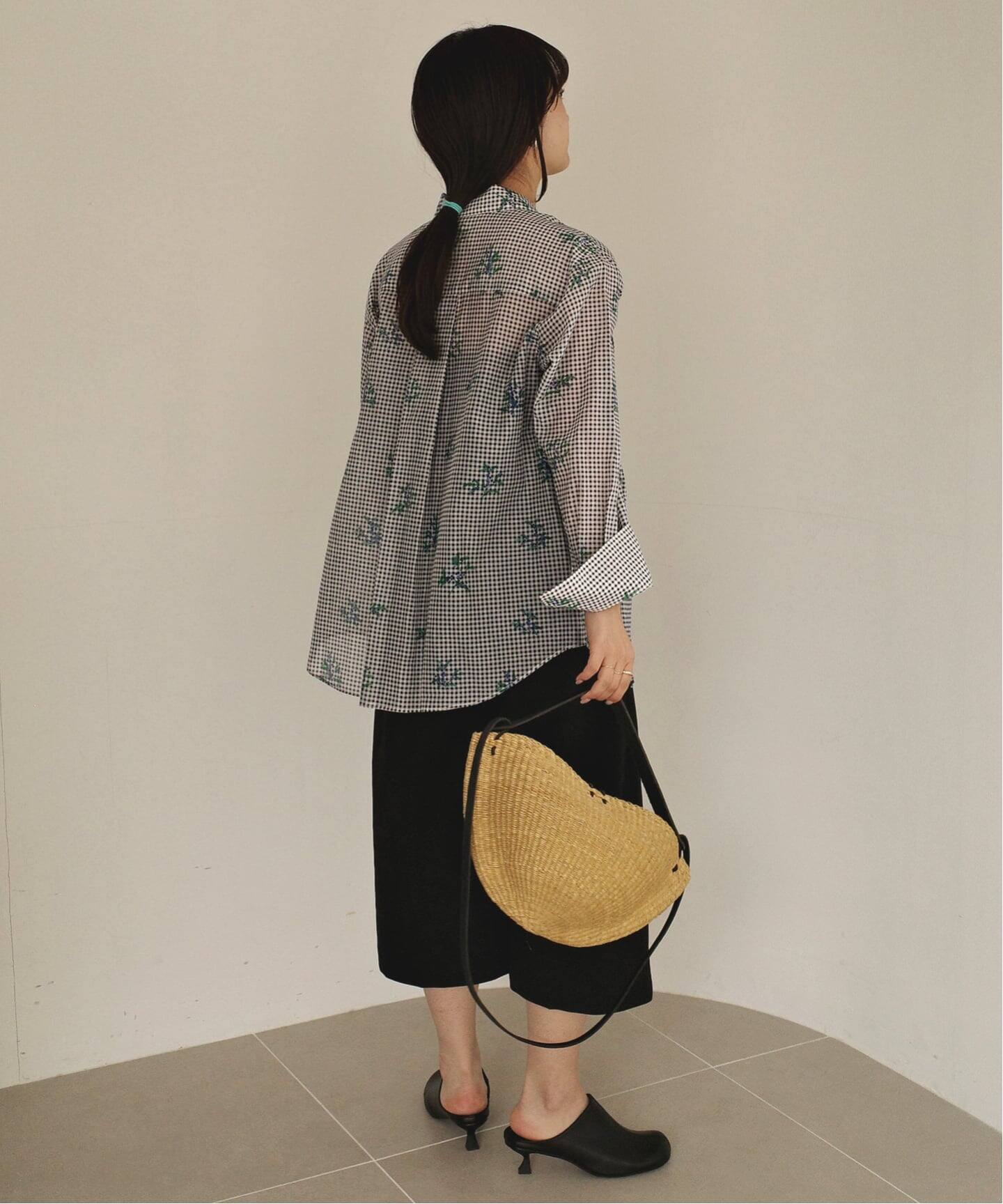 WEB限定/追加》Margaux Dereume × SLOBE cotton silk mix シャツ