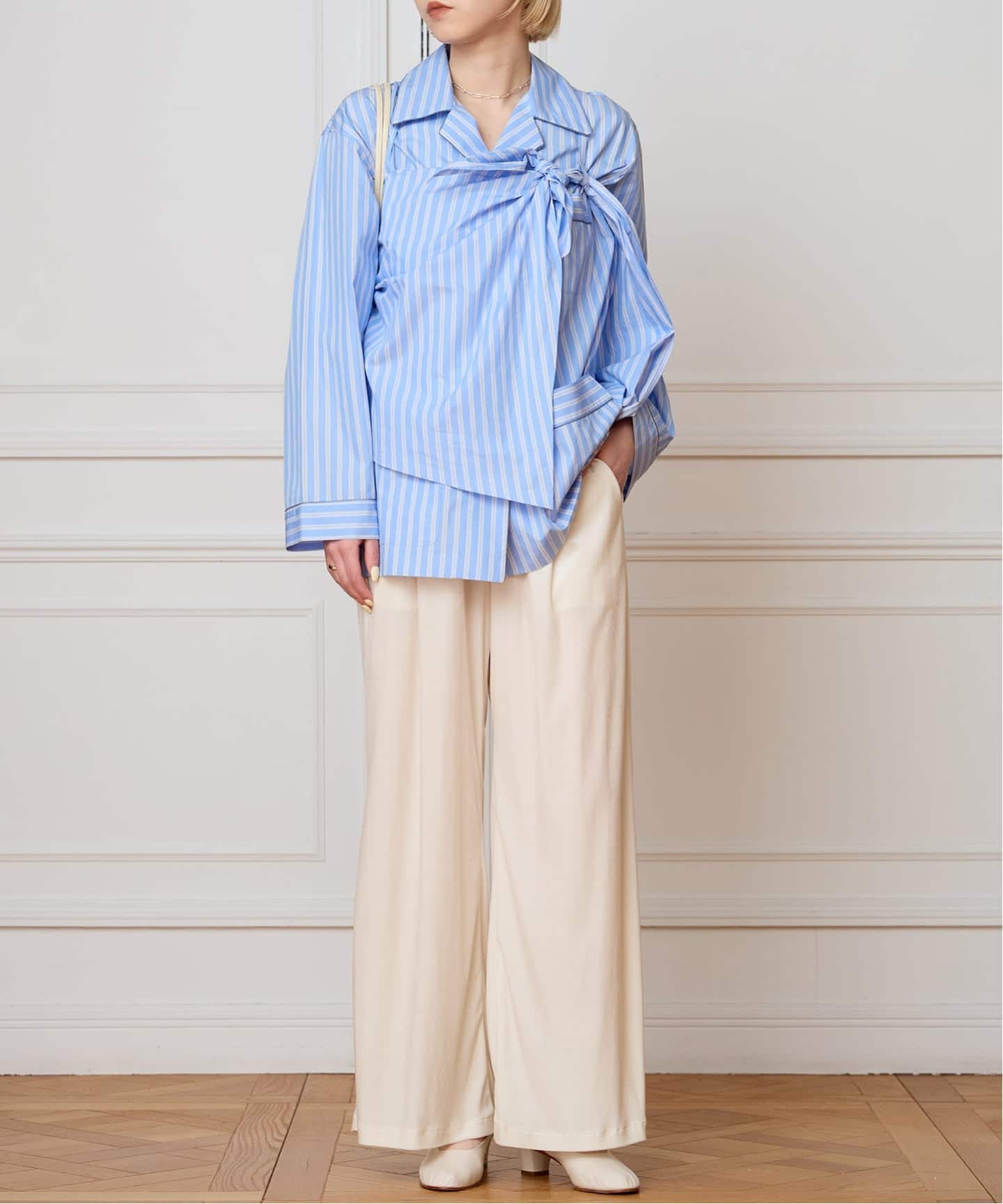 IENA LA BOUCLE ストライプシャツ IENA LA BOUCLE コットンストライプスリーピーシャツ（シャツ