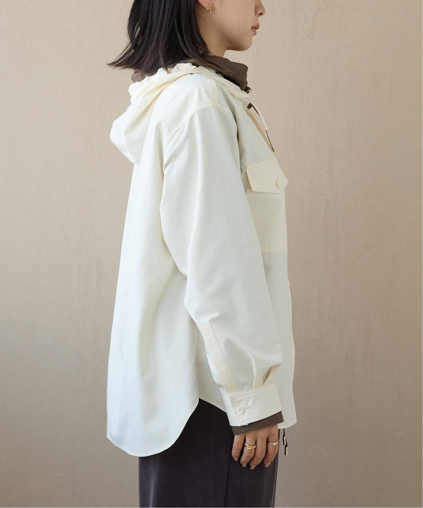26年 極上美品 IENA LA BOUCLE ライトタフタフーテッドシャツ IENA LA BOUCLE - 26年 極上美品 IENA LA BOUCLE ライトタフタフー