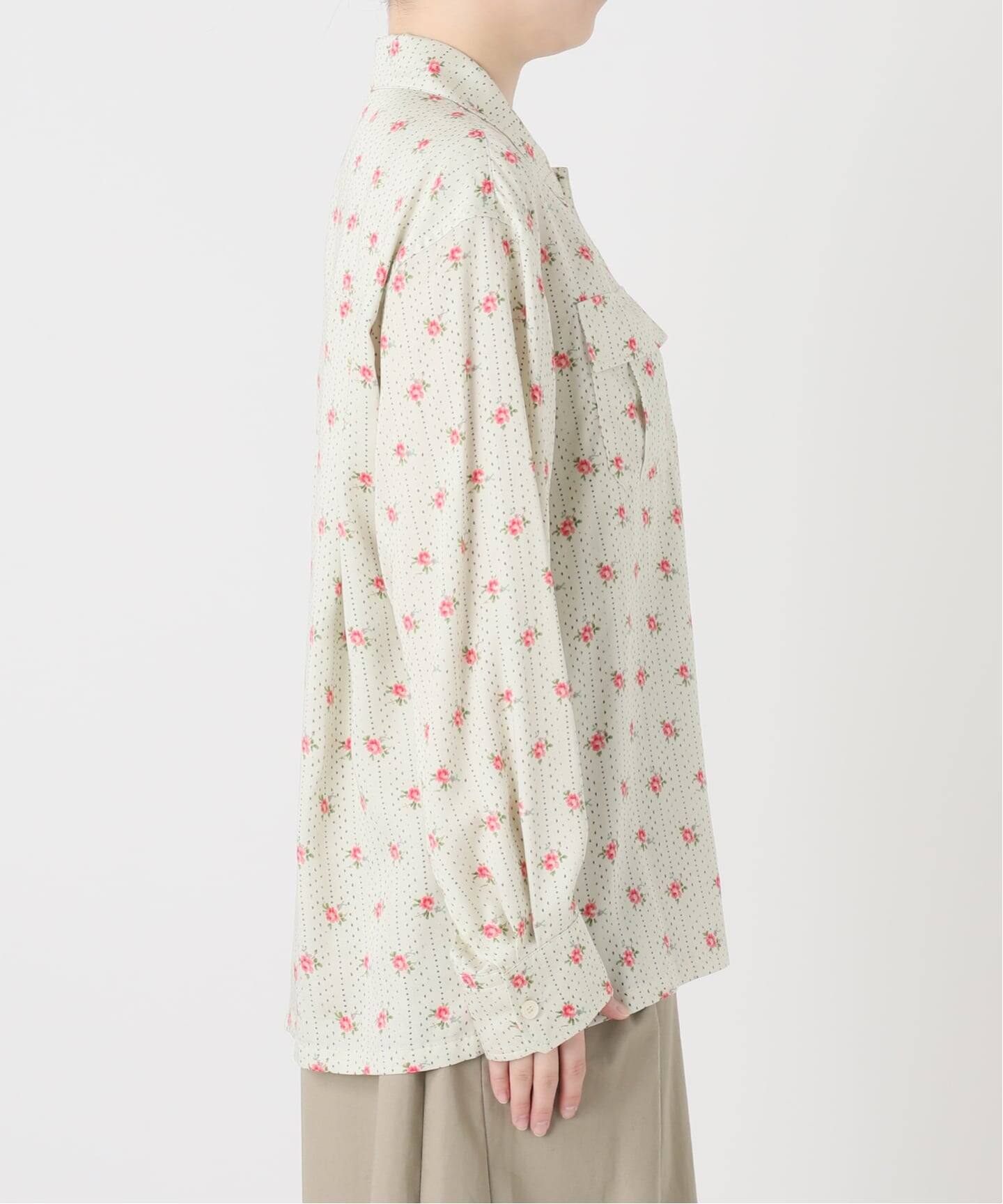 IENA LA BOUCLE レトロフラワープリントシャツ（シャツ／ブラウス