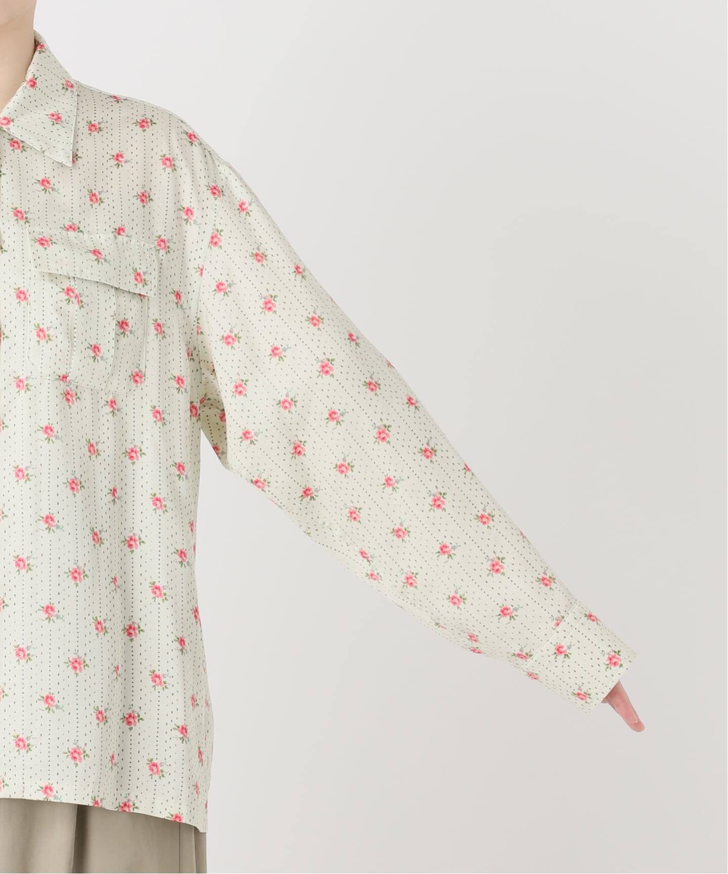 IENA LA BOUCLE レトロフラワープリントシャツ（シャツ／ブラウス
