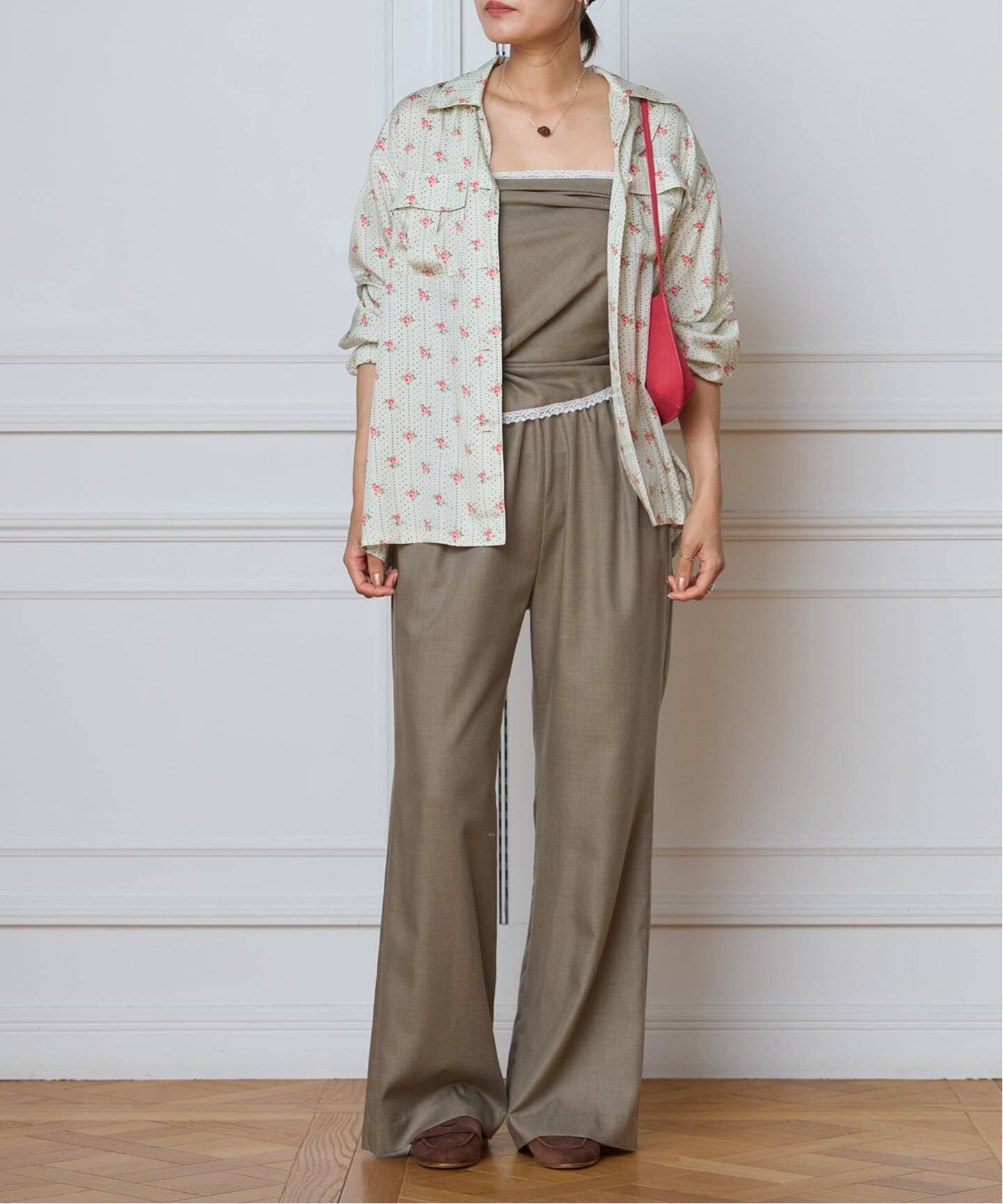 IENA LA BOUCLE レトロフラワープリントシャツ（シャツ／ブラウス