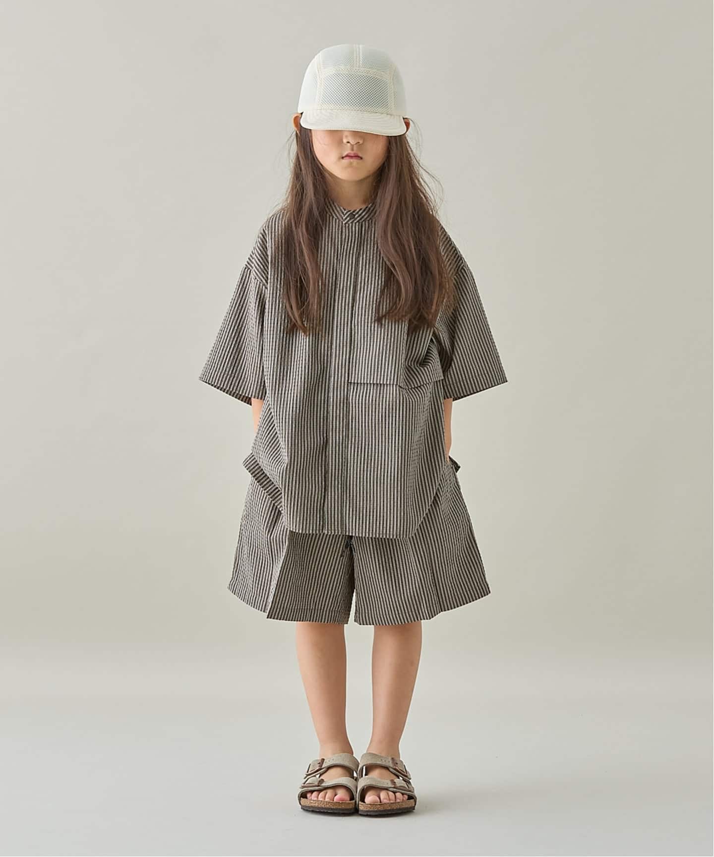 MOUN TEN./マウンテン】 air sucker s/s shirts kids（キッズウェア