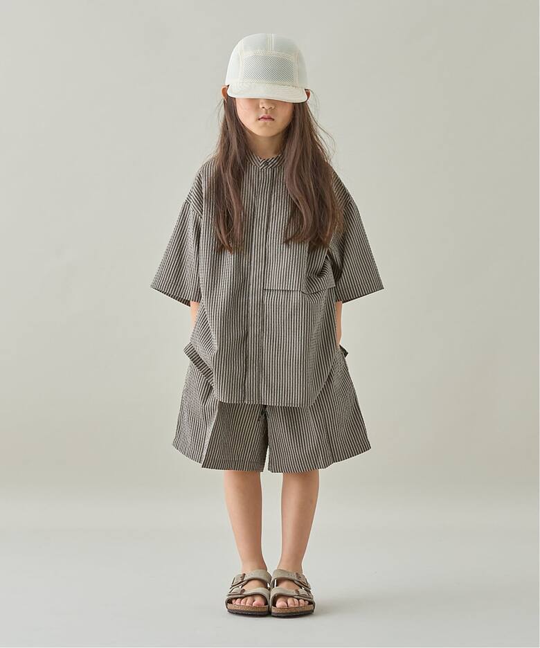 MOUN TEN./マウンテン】 air sucker s/s shirts kids（キッズウェア 