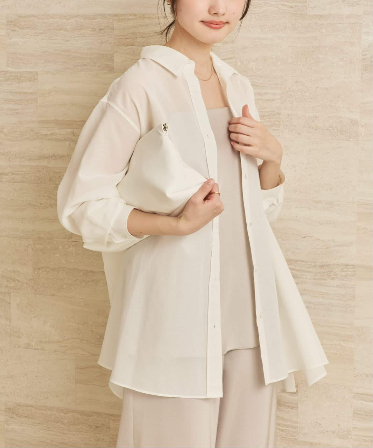 Plage Sheer Tent Line シャツ Sheer Tent Line シャツ（シャツ／ブラウス）｜Plage（プラージュ）の