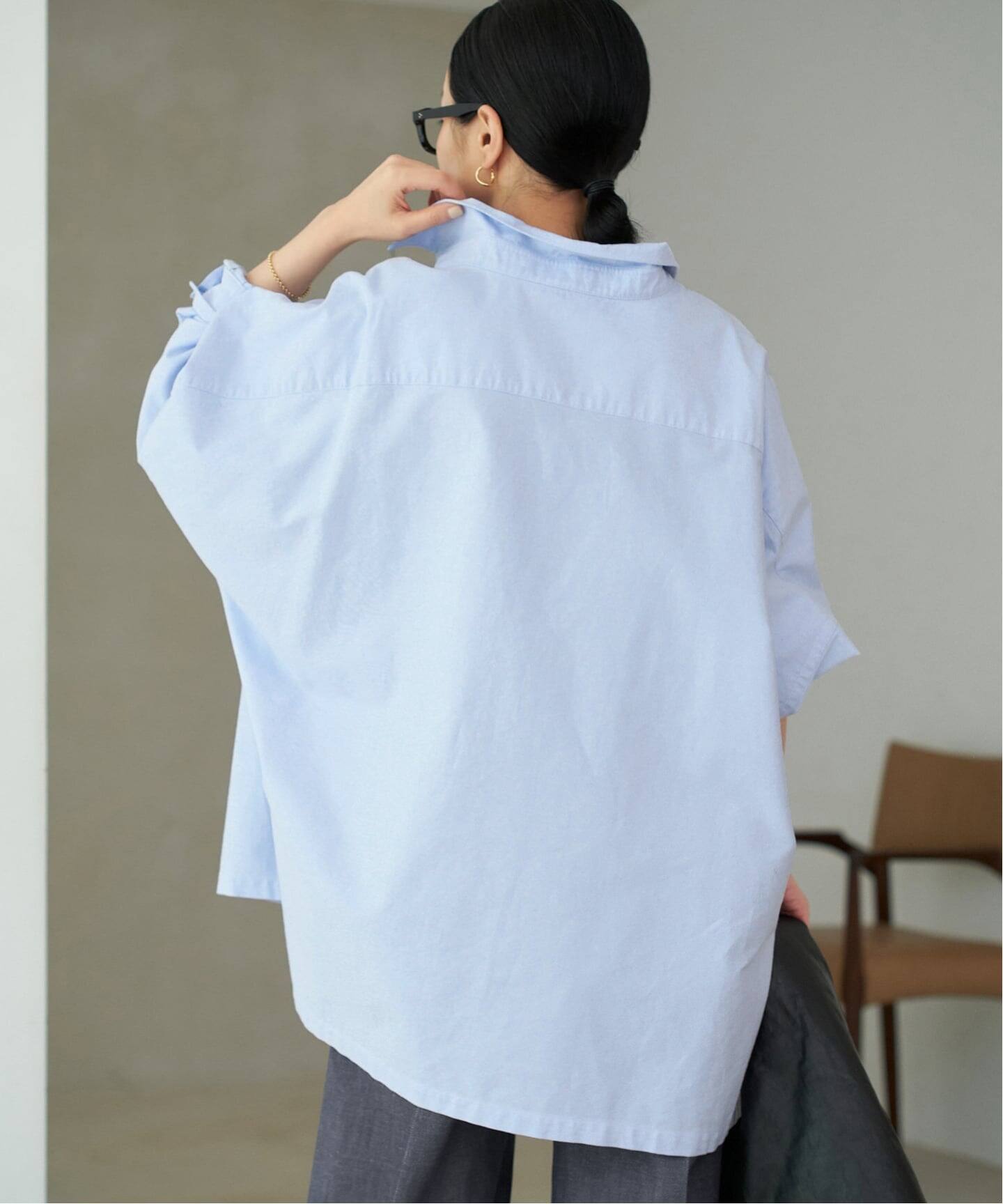 追加予約》Light OX Poncho シャツ 4（シャツ／ブラウス）｜Plage