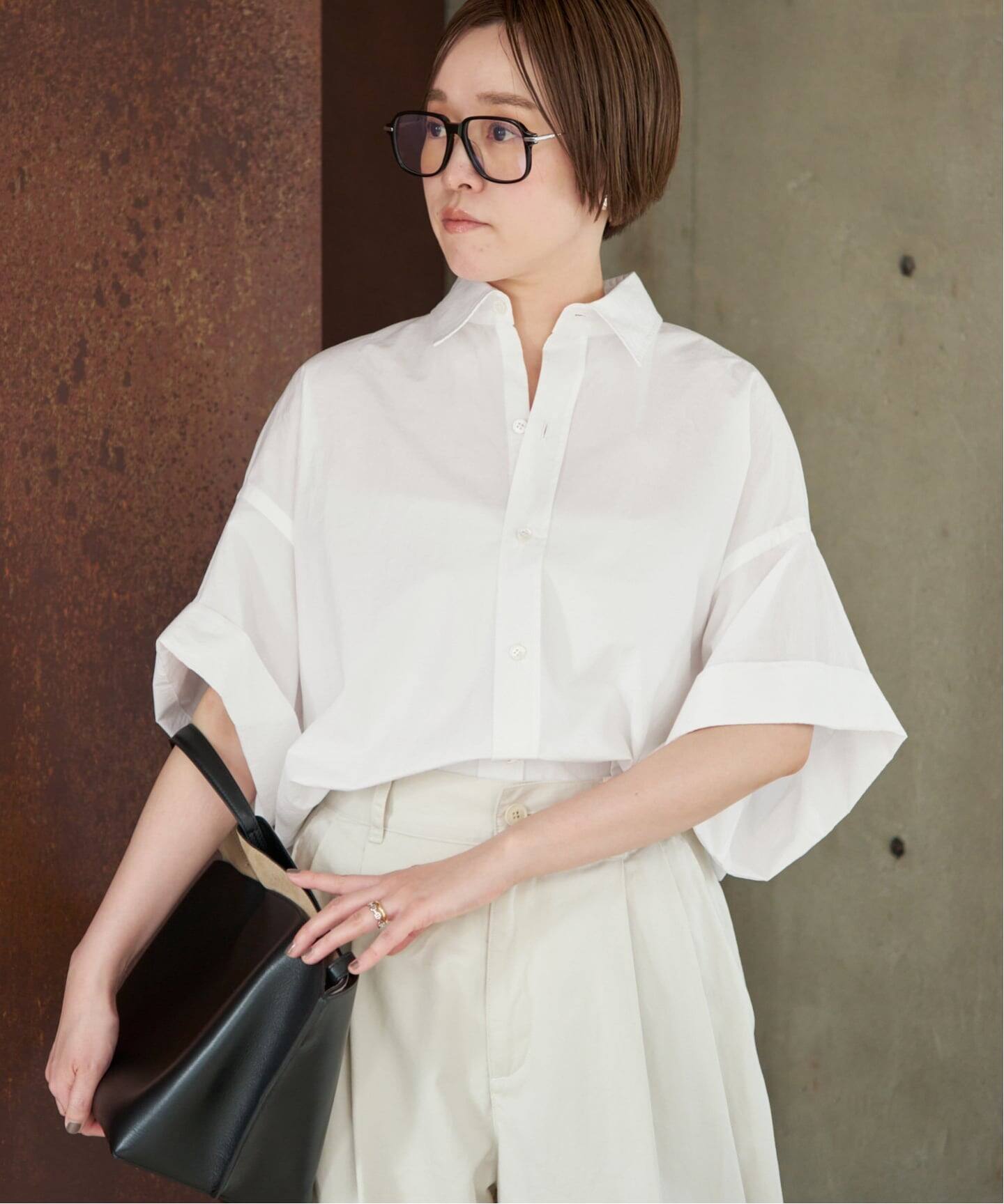 Plage プラージュ　Roll Up Cuffs シャツ　ホワイトシャツ 追加》Roll Up Cuffs シャツ（シャツ／ブラウス）｜Plage（プラージュ