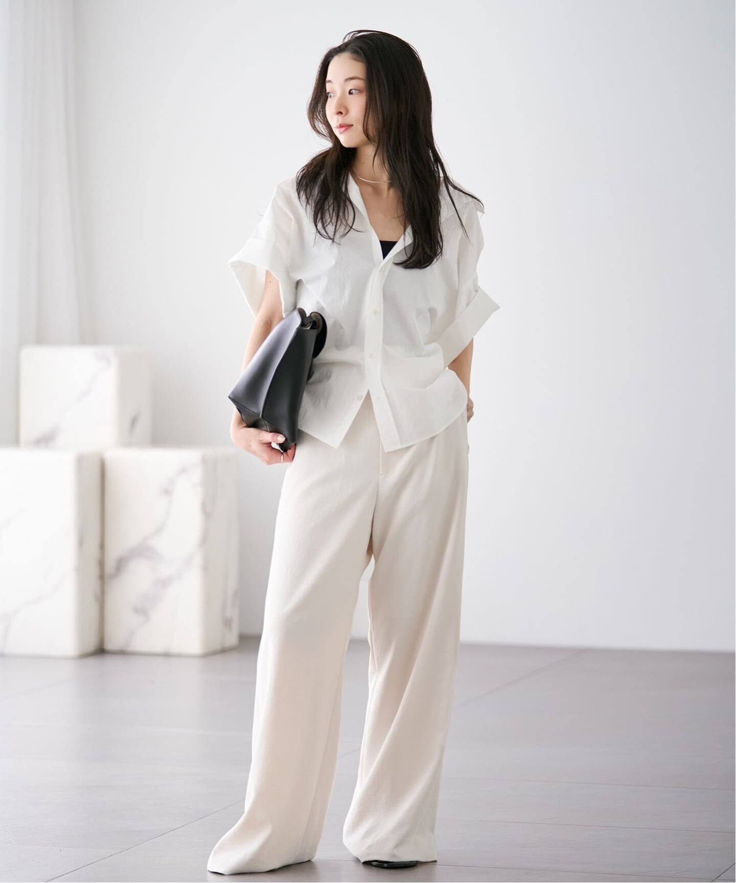 Plage Roll Up Cuffs シャツ ホワイト 日本製 追加》Roll Up Cuffs シャツ 2（シャツ／ブラウス）｜Plage