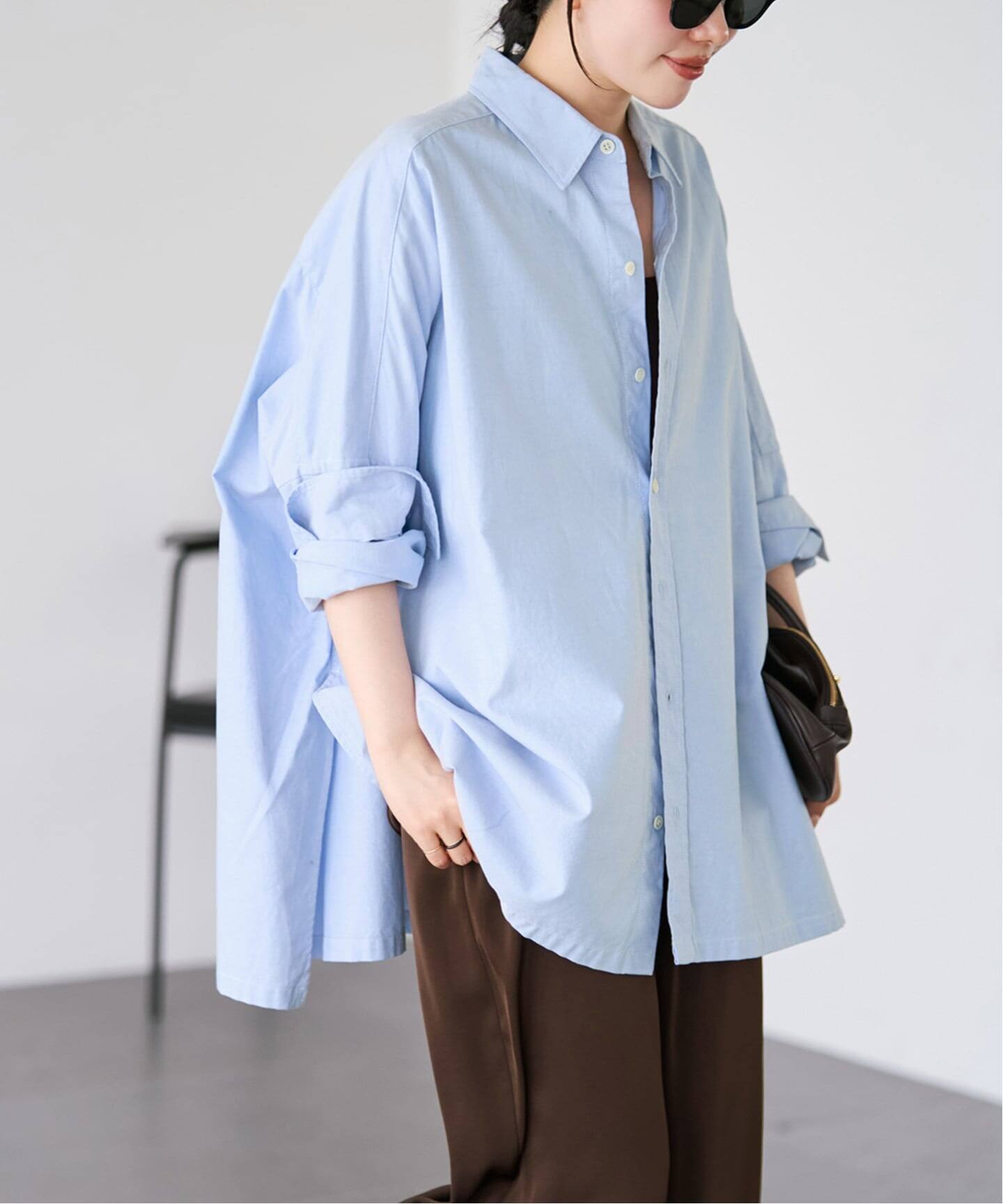 追加》Light OX Poncho シャツ（シャツ／ブラウス）｜Plage 
