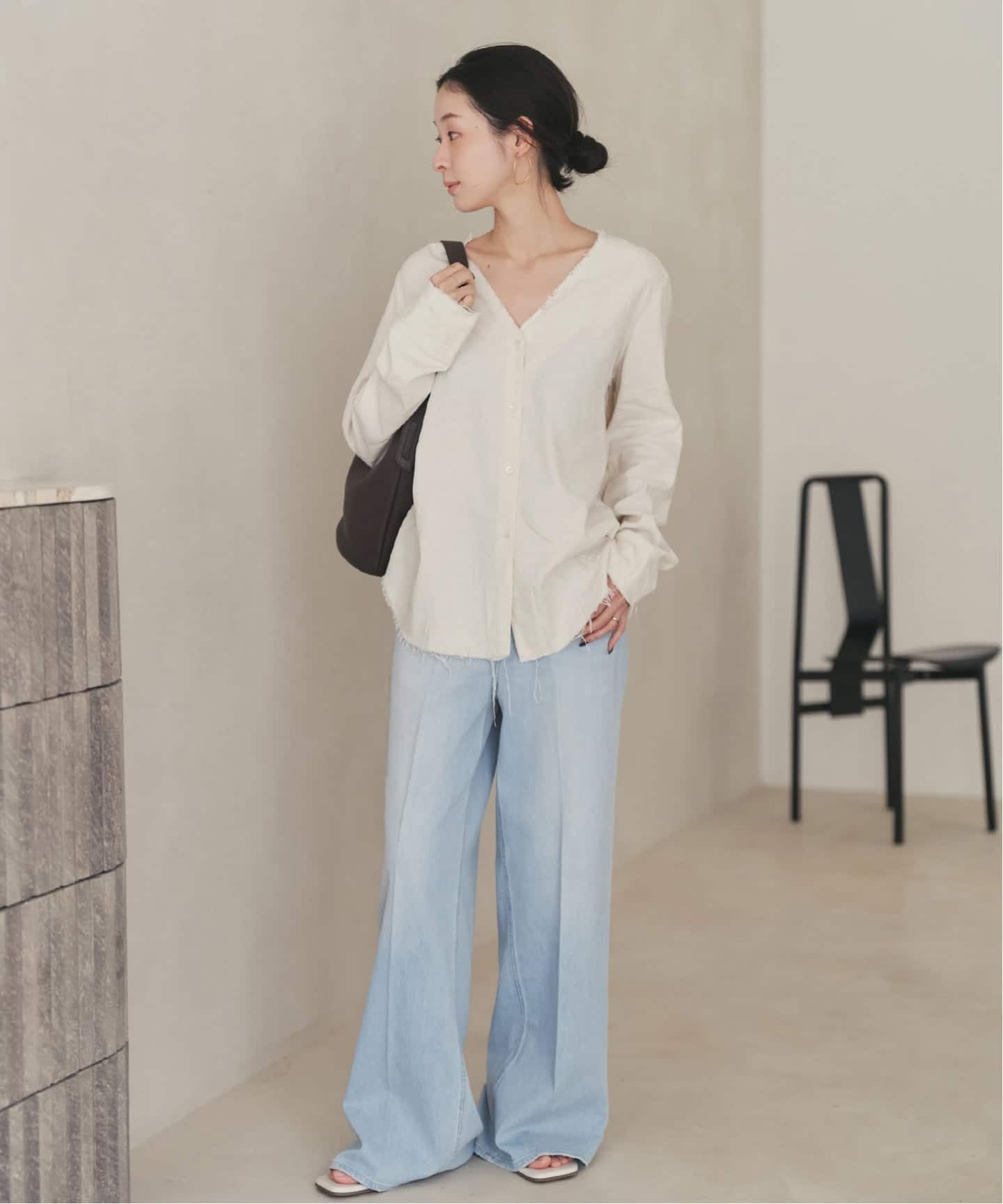 追加予約》R'IAM シルクMIX DAMEGE シャツ（シャツ／ブラウス）｜Plage