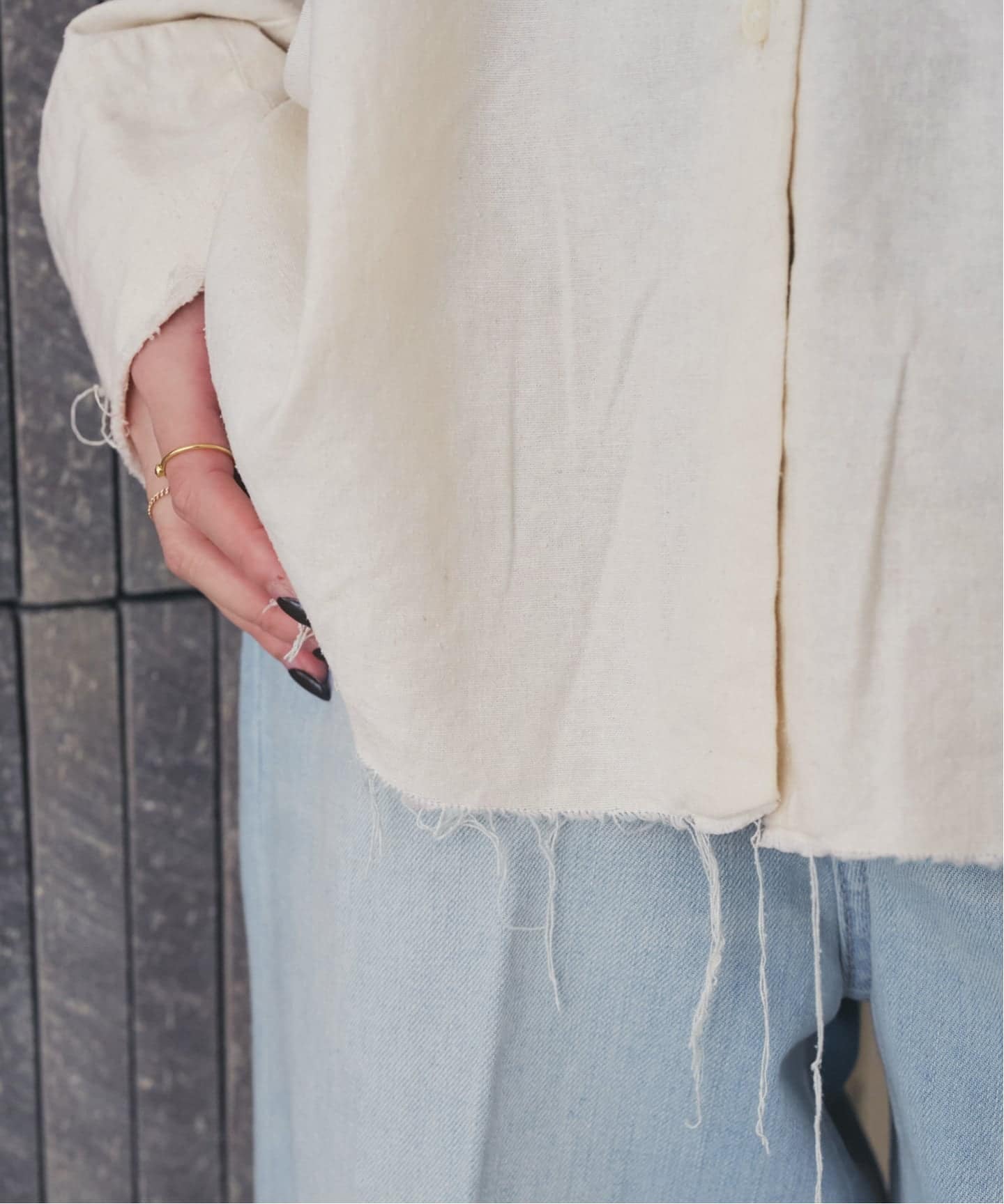 追加予約》R'IAM シルクMIX DAMEGE シャツ（シャツ／ブラウス）｜Plage