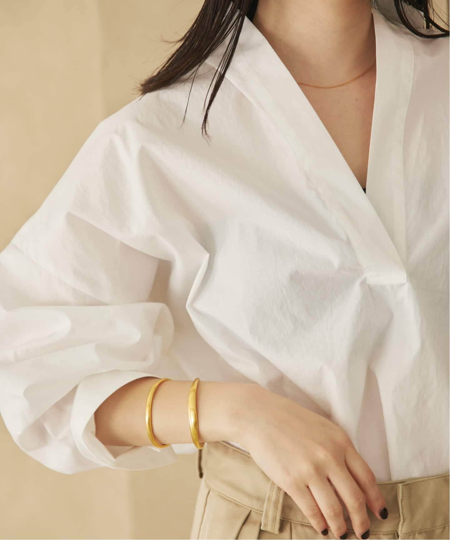 【Plage】【美品】RIAMフードオーバーブラウス Plage R´IAM フードオーバーシャツブラウス 【公式通販】