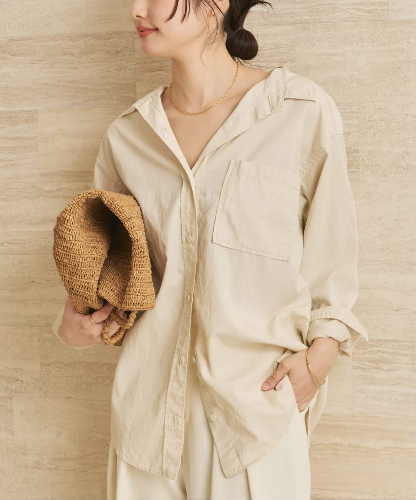 Plage vintage like satin ベスト　ナチュラル Plage - Plage vintage like satin ベスト ナチュラルの通販 by