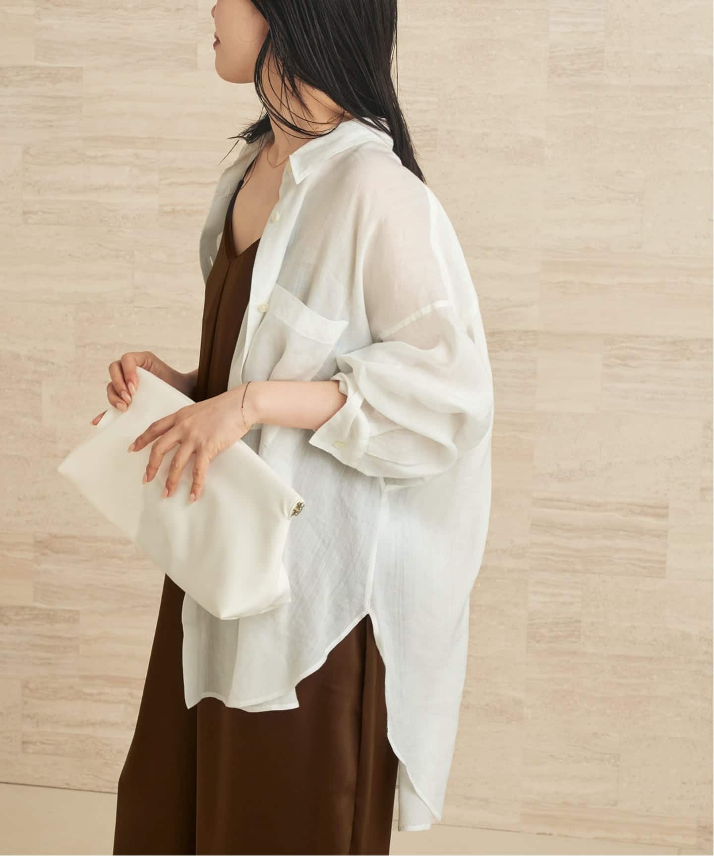 Plage Ramie Bigシャツ 中古・古着通販】Plage (プラージュ) RAMIE LYOCELL WIDE シャツ