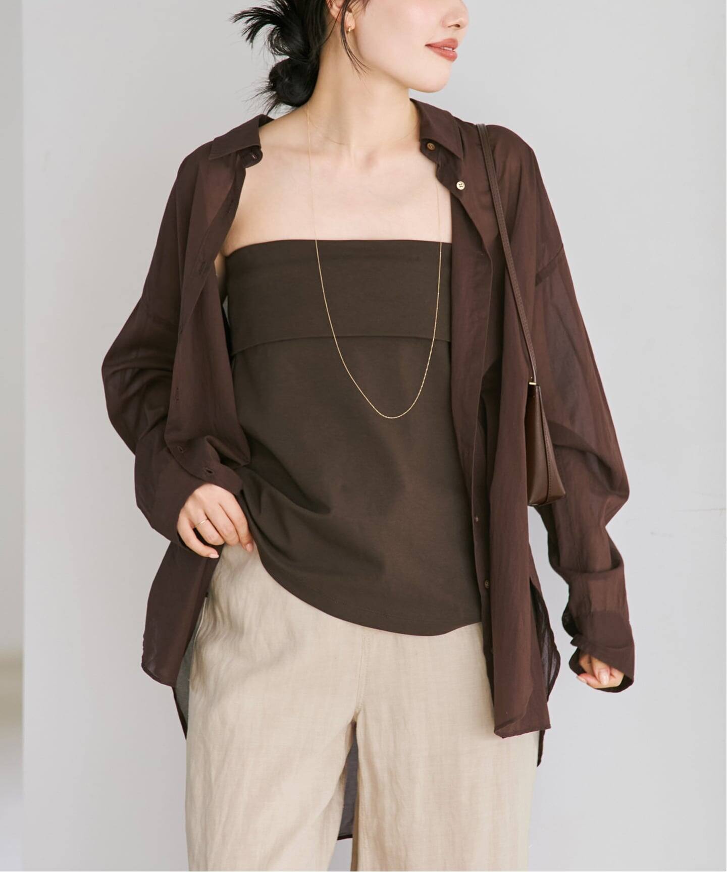 new cotton sheer シャツ（シャツ／ブラウス）｜Plage（プラージュ）の