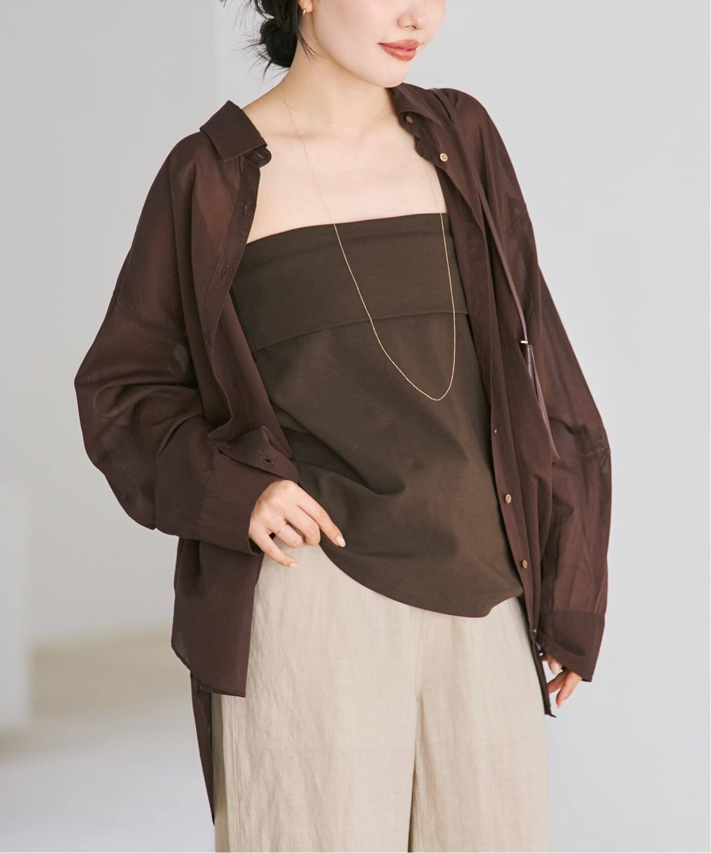 new cotton sheer シャツ（シャツ／ブラウス）｜Plage（プラージュ）の