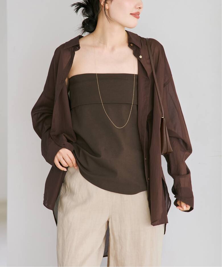 new cotton sheer シャツ（シャツ／ブラウス）｜Plage（プラージュ）の 