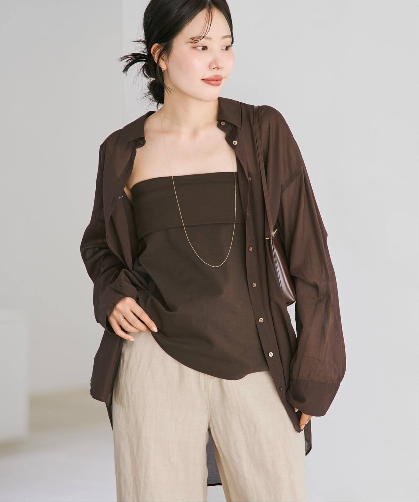 new cotton sheer シャツ（シャツ／ブラウス）｜Plage（プラージュ）の