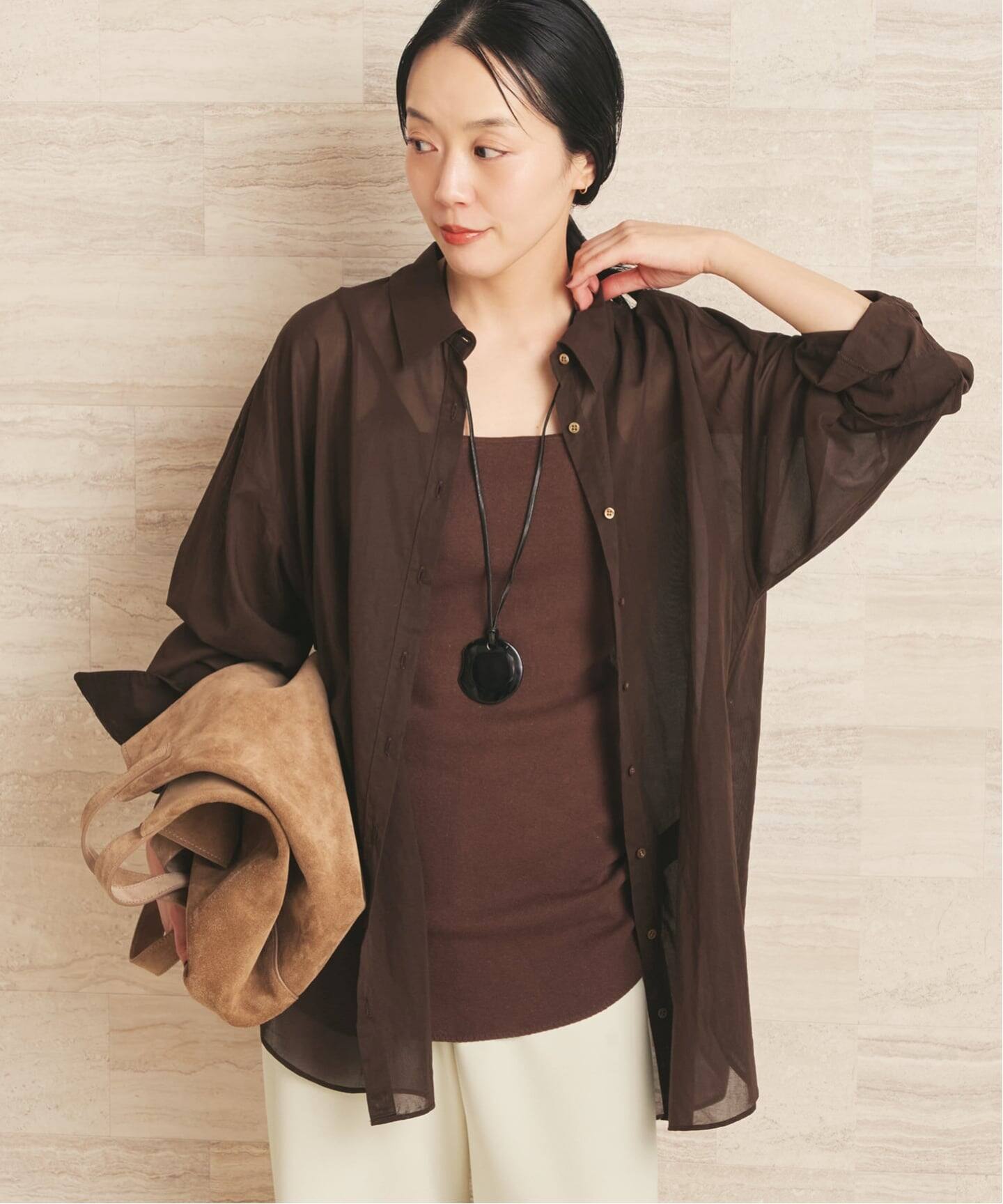 plage COTTON LINEN SHEER N/S Tシャツ new cotton sheer シャツ（シャツ/ブラウス）｜Plage（プラージュ）の