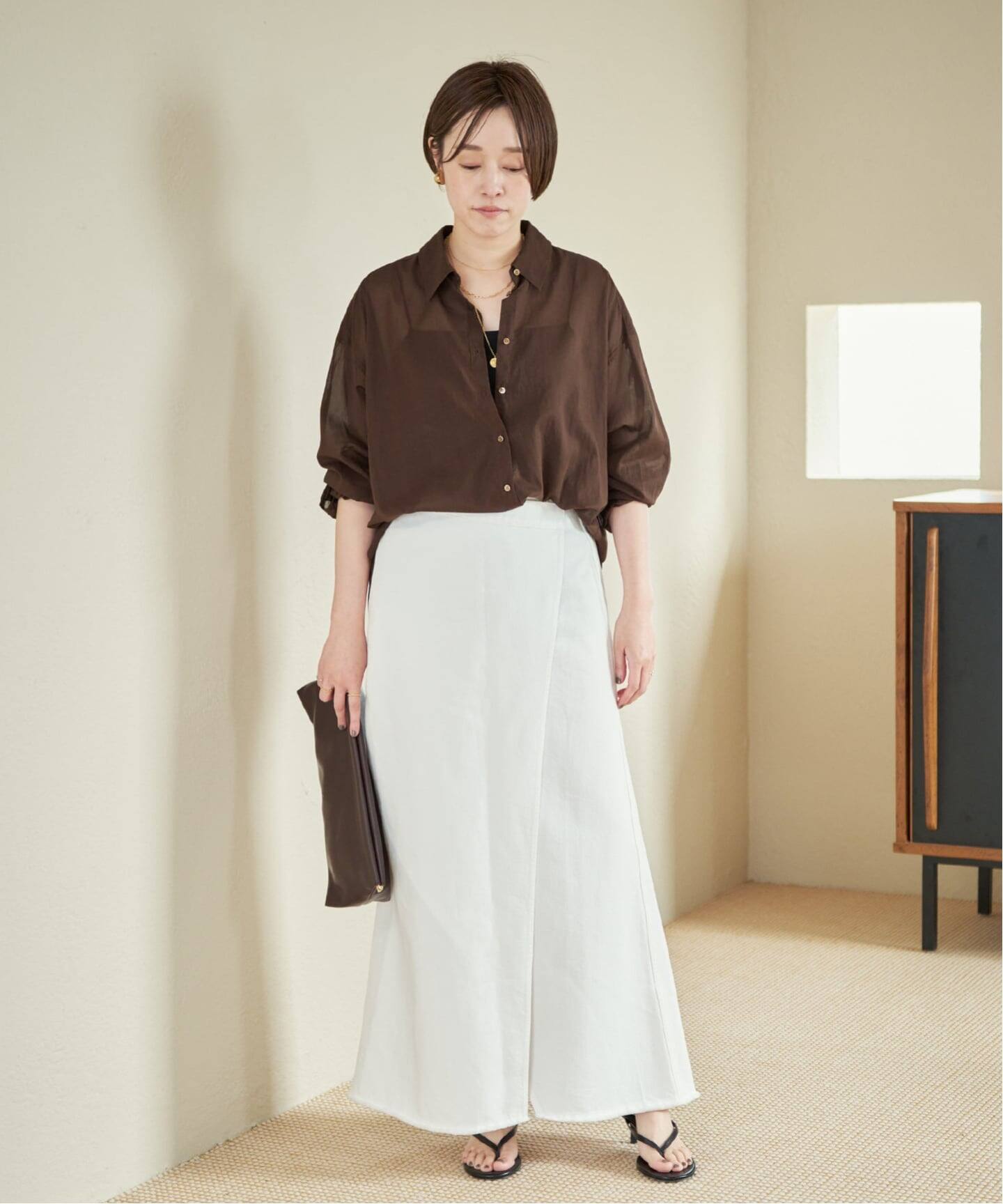 new cotton sheer シャツ（シャツ／ブラウス）｜Plage（プラージュ）の