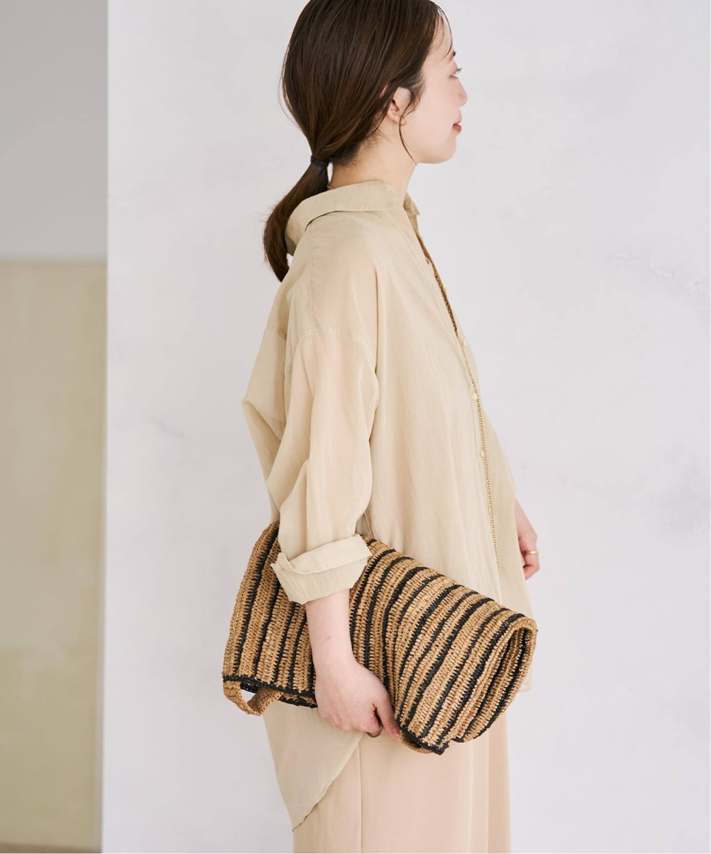 【タグ付き未使用】plage CLEAN COTTON シャツ　ブルー new cotton sheer シャツ（シャツ／ブラウス）｜Plage（プラージュ）の