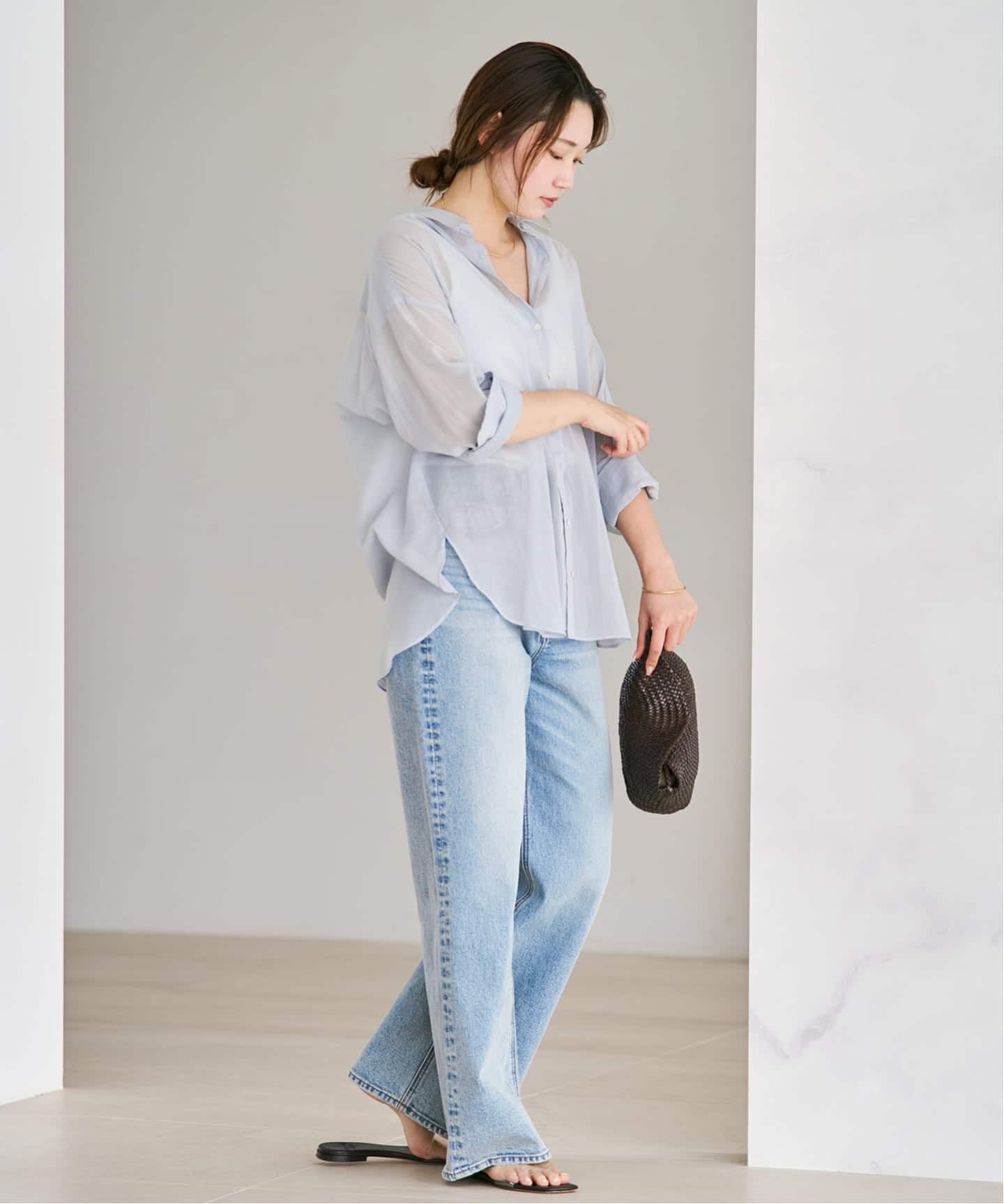 new cotton sheer シャツ（シャツ／ブラウス）｜Plage（プラージュ）の