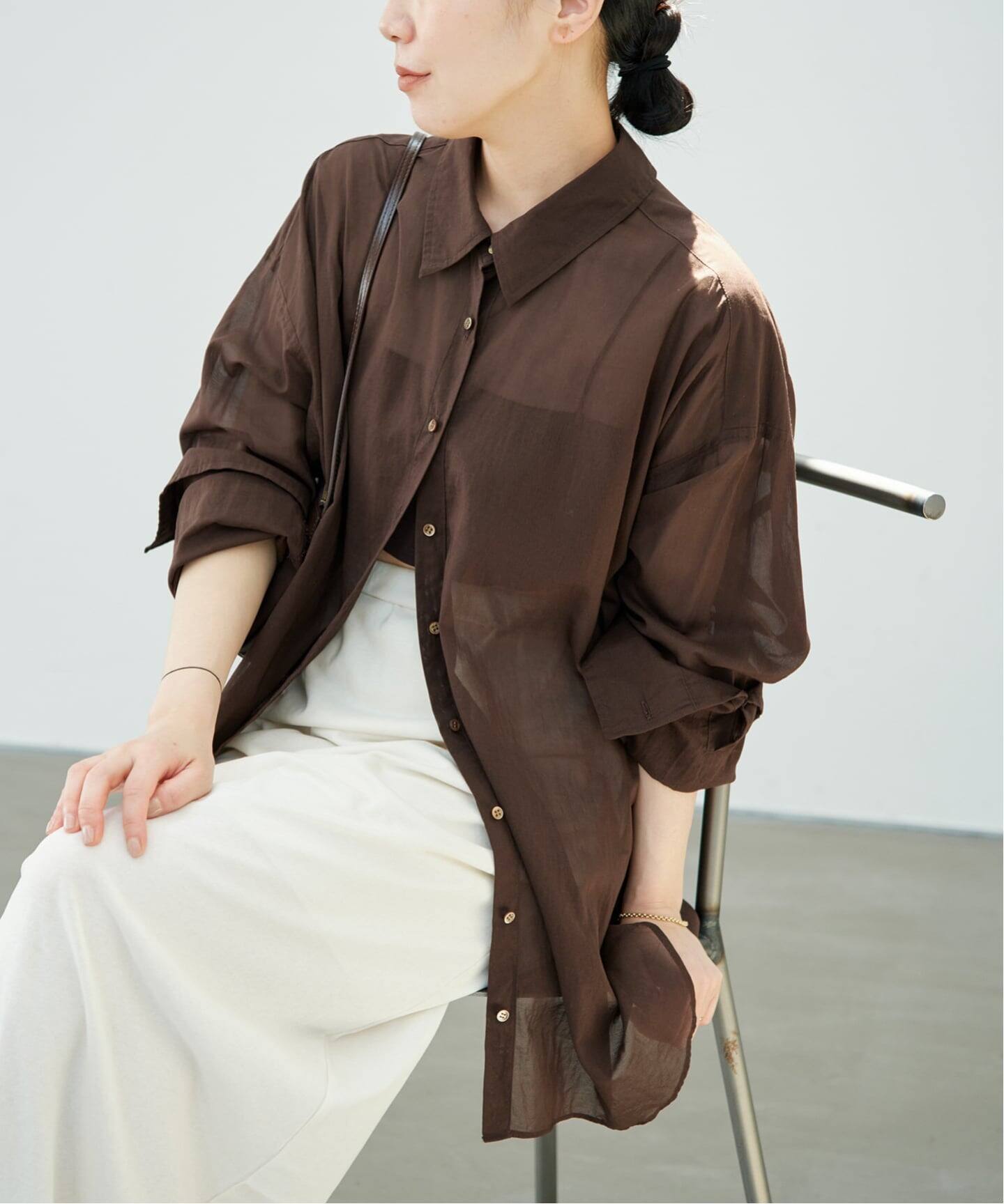 new cotton sheer シャツ（シャツ／ブラウス）｜Plage（プラージュ）の 
