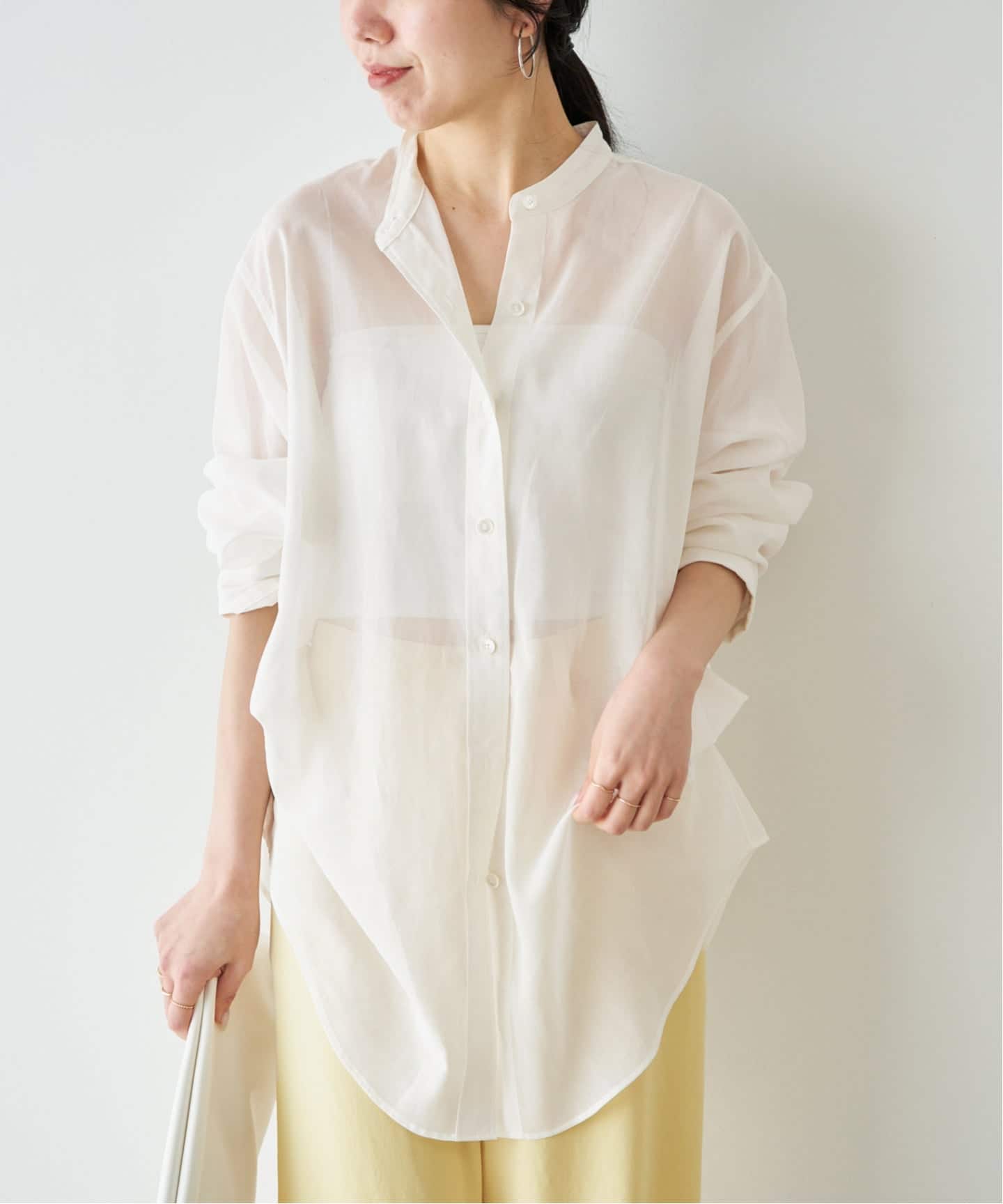 シャツ/ブラウス(長袖/七分) Organdy Sheer Shirts organdy sheer シャツ（シャツ／ブラウス）｜Plage（プラージュ）の