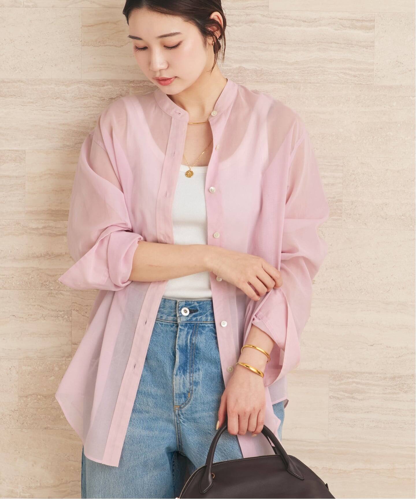 【mmpp∞】25AW Plage organdy sheer シャツ organdy sheer シャツ（シャツ／ブラウス）｜Plage（プラージュ）の