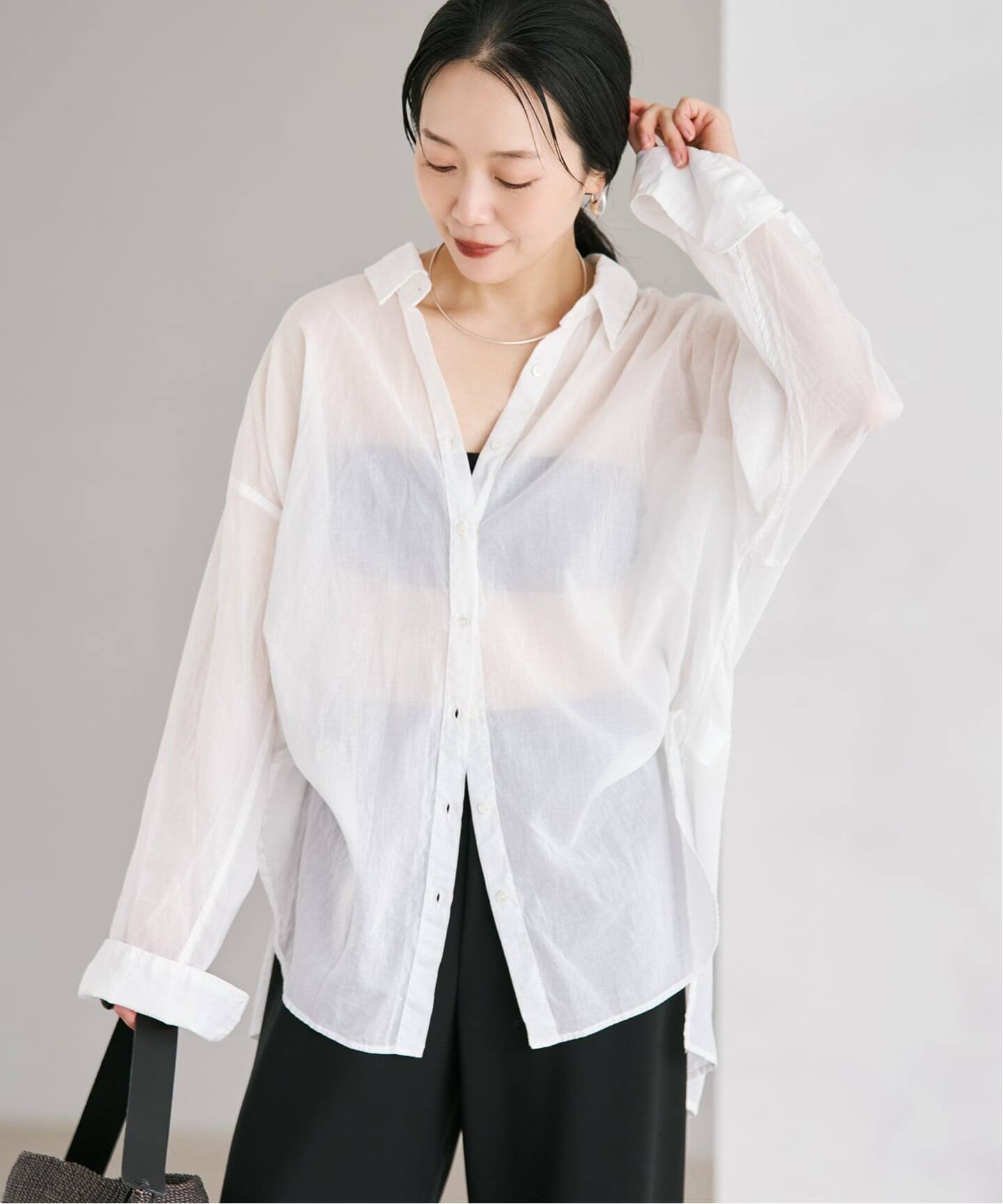 追加》fluffy sheer シャツ 2（シャツ／ブラウス）｜Plage（プラージュ 