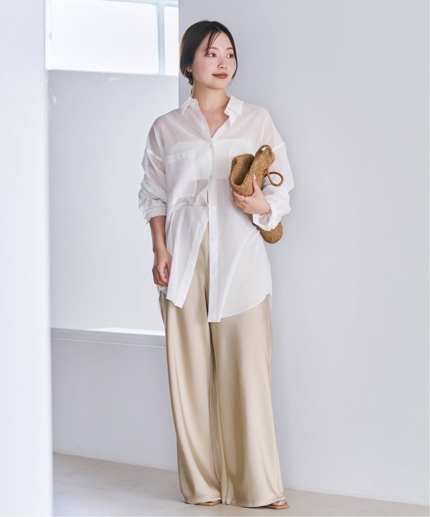 sheer cotton tunic シャツ（シャツ／ブラウス）｜Plage（プラージュ 