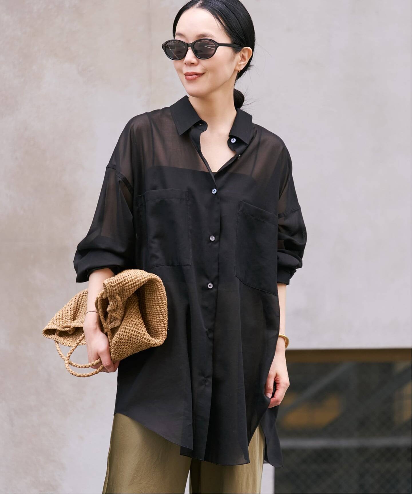 sheer cotton tunic シャツ（シャツ／ブラウス）｜Plage（プラージュ