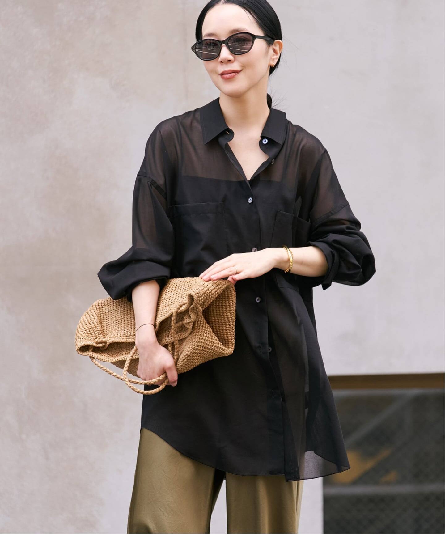 sheer cotton tunic シャツ（シャツ／ブラウス）｜Plage（プラージュ 