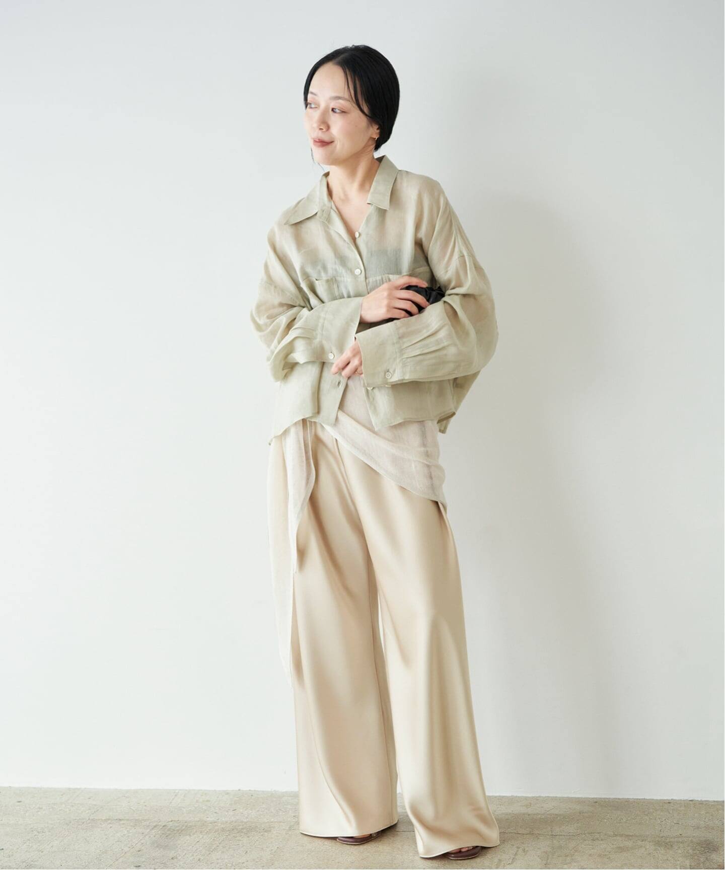 追加》RAMIE LYOCELL CROPPED シャツ（シャツ／ブラウス）｜Plage 