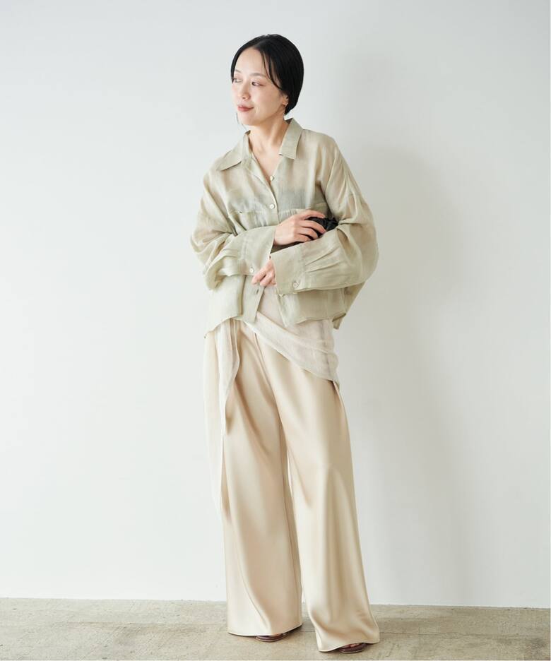追加》RAMIE LYOCELL CROPPED シャツ（シャツ／ブラウス）｜Plage 