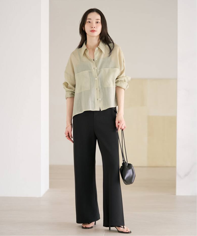 追加》RAMIE LYOCELL CROPPED シャツ（シャツ／ブラウス）｜Plage 