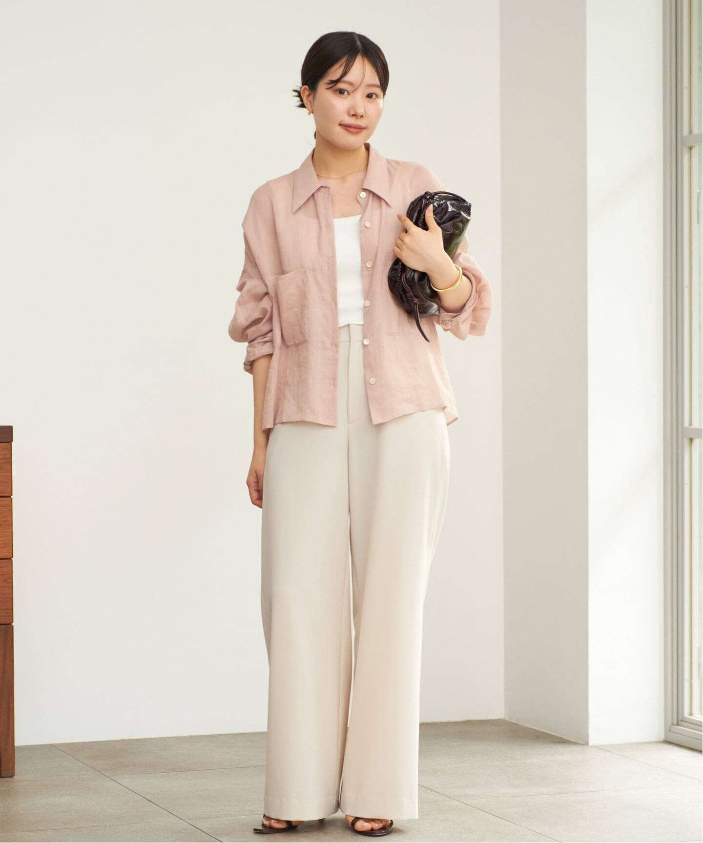 追加予約》RAMIE LYOCELL CROPPED シャツ（シャツ／ブラウス）｜Plage