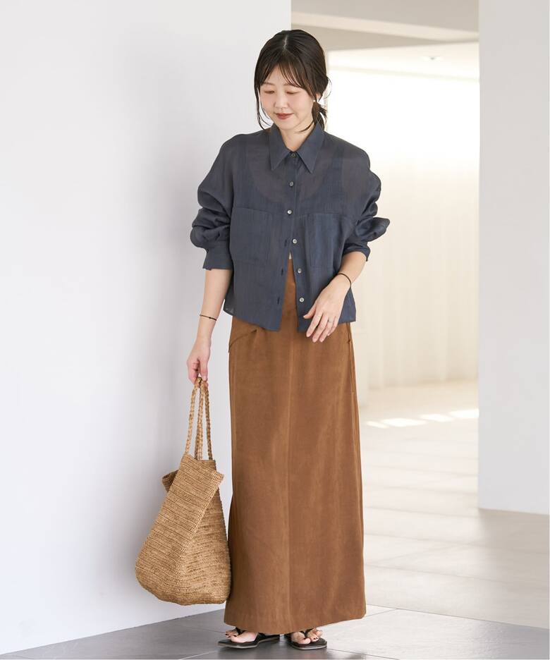 追加》RAMIE LYOCELL CROPPED シャツ（シャツ／ブラウス）｜Plage 