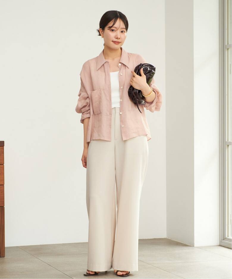 追加》RAMIE LYOCELL CROPPED シャツ（シャツ／ブラウス）｜Plage 