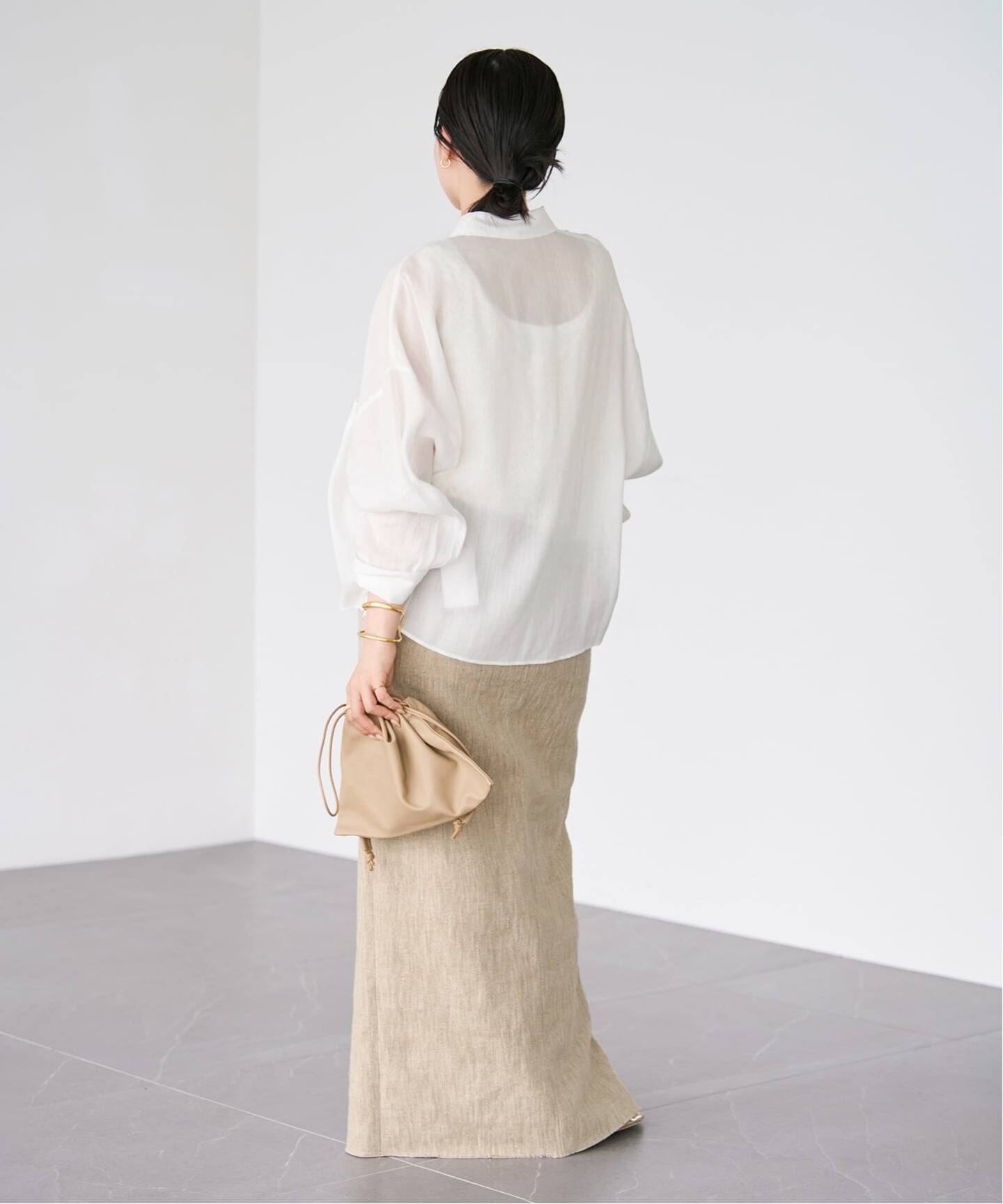 追加》RAMIE LYOCELL CROPPED シャツ（シャツ／ブラウス）｜Plage