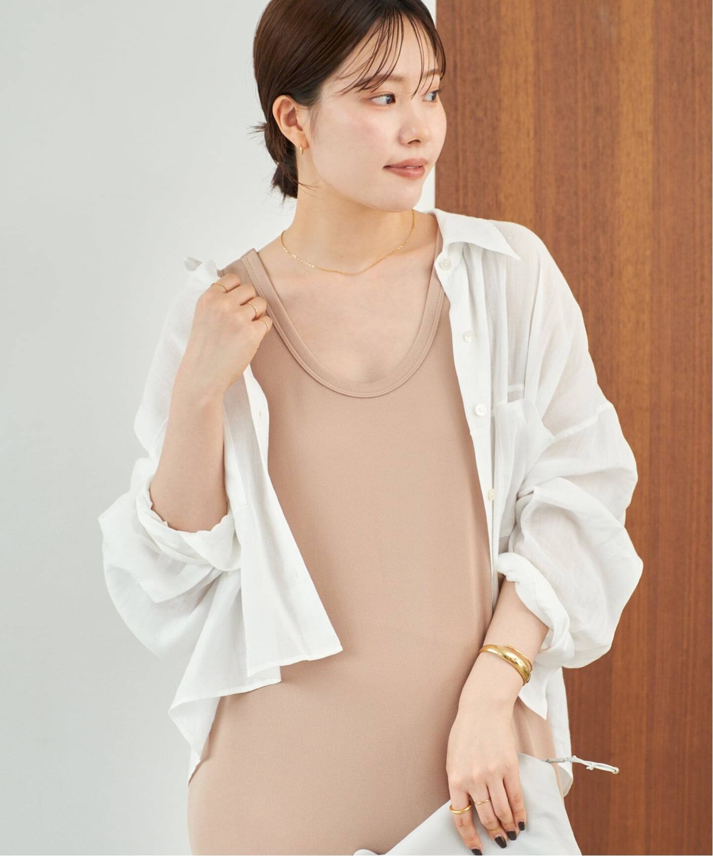 追加予約》RAMIE LYOCELL CROPPED シャツ（シャツ／ブラウス）｜Plage