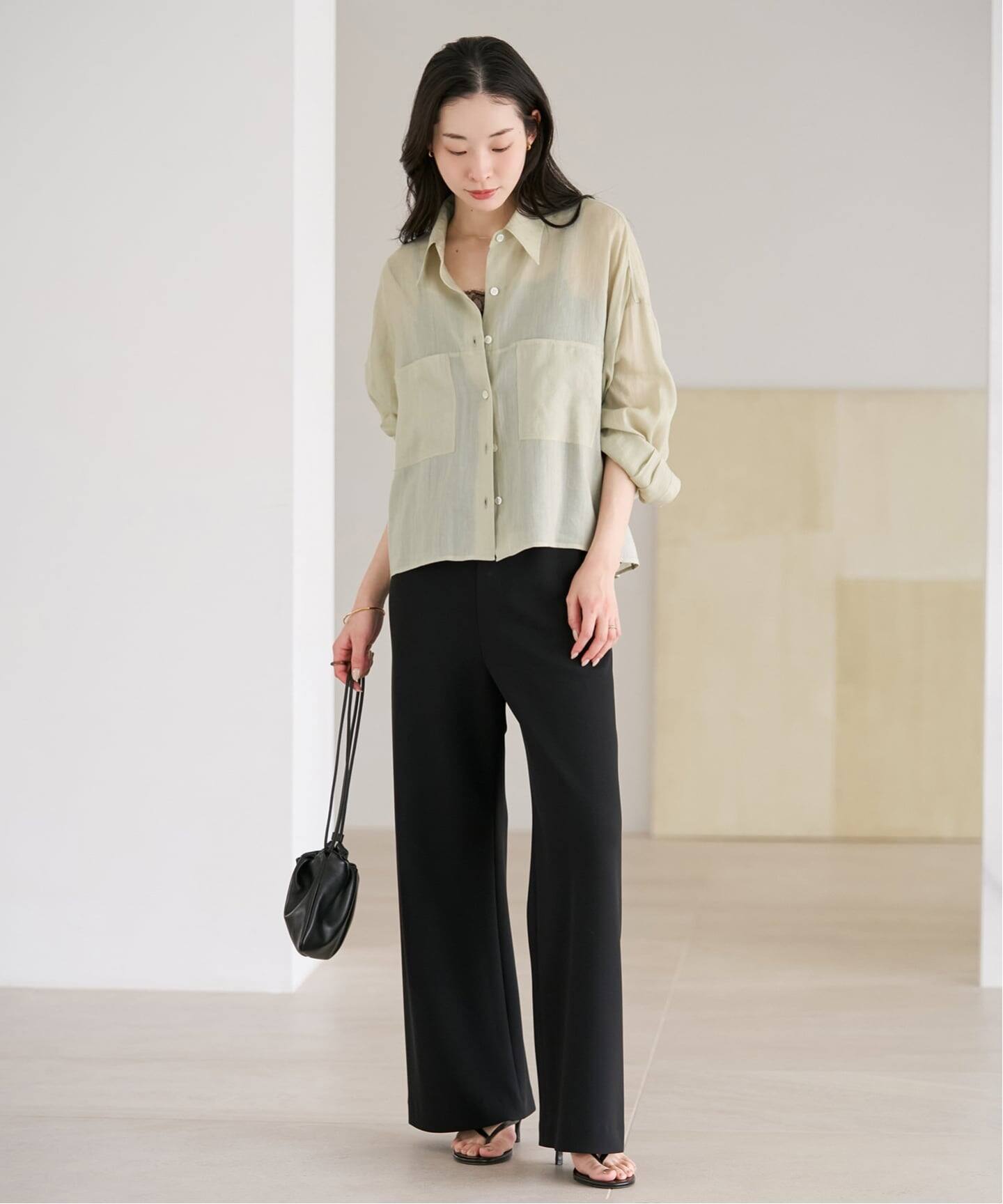 追加予約》RAMIE LYOCELL CROPPED シャツ（シャツ／ブラウス）｜Plage