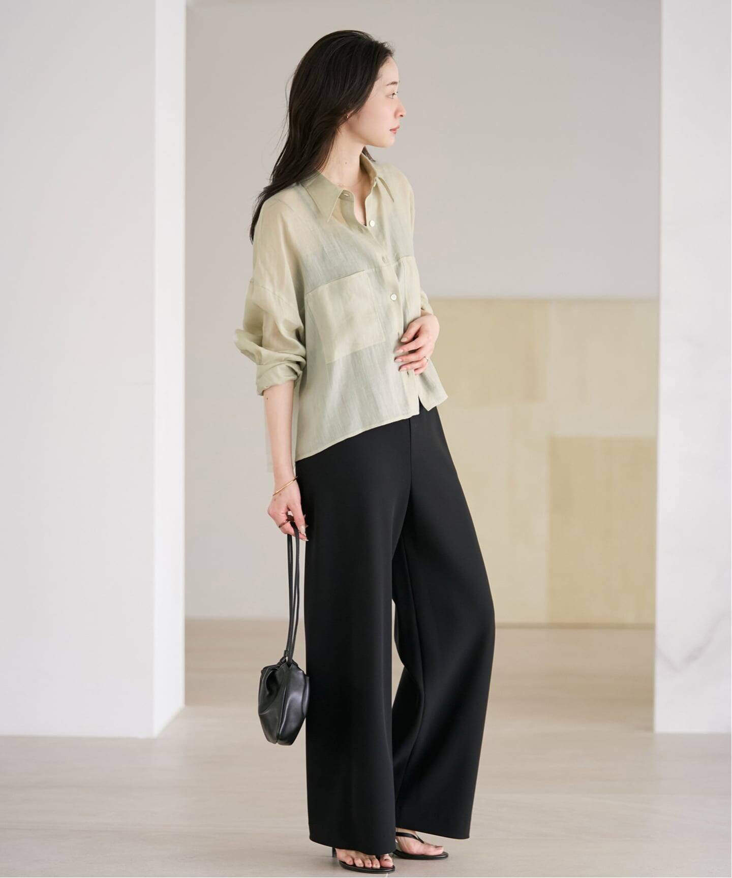 追加予約》RAMIE LYOCELL CROPPED シャツ（シャツ／ブラウス）｜Plage