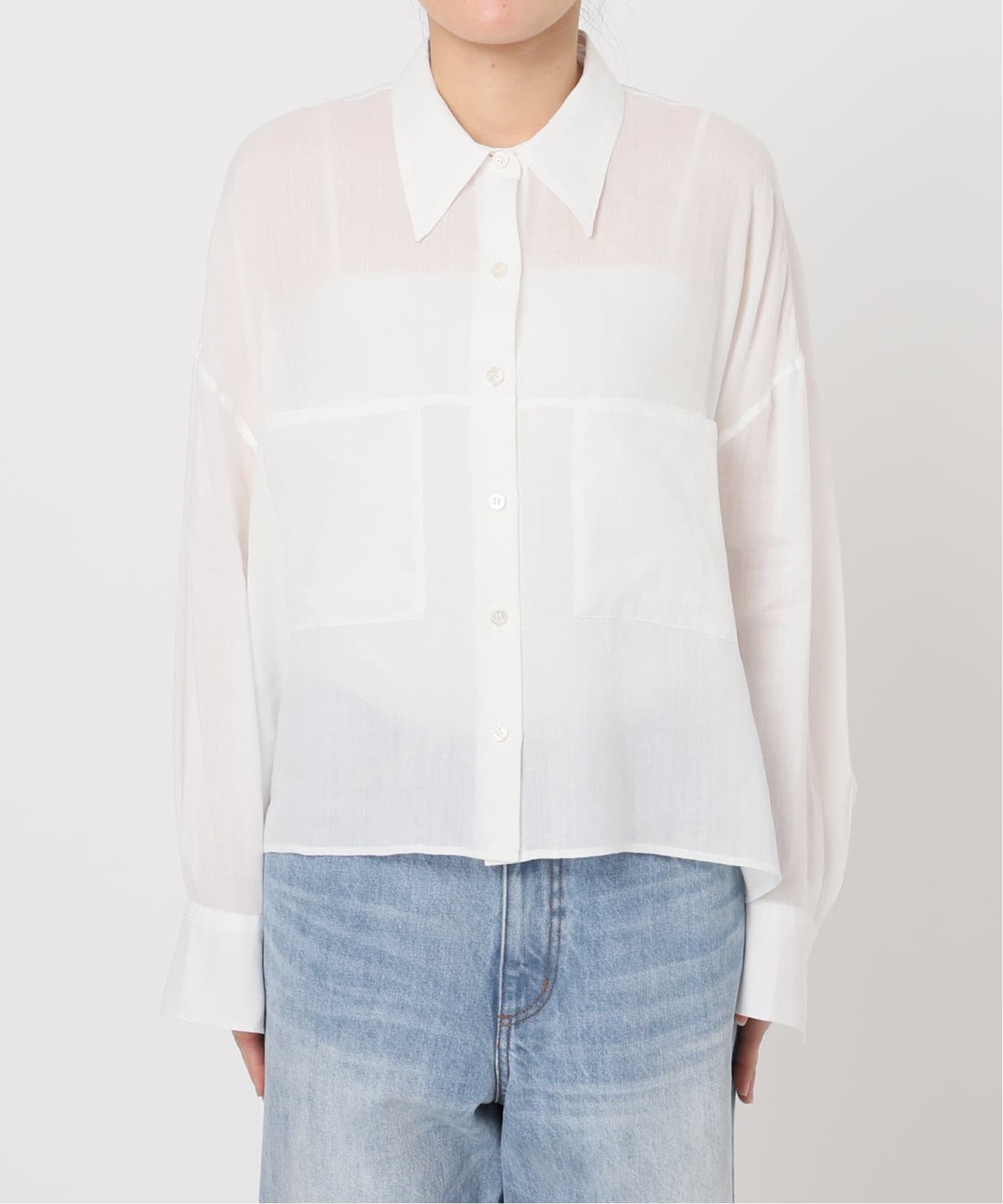 追加》RAMIE LYOCELL CROPPED シャツ（シャツ／ブラウス）｜Plage