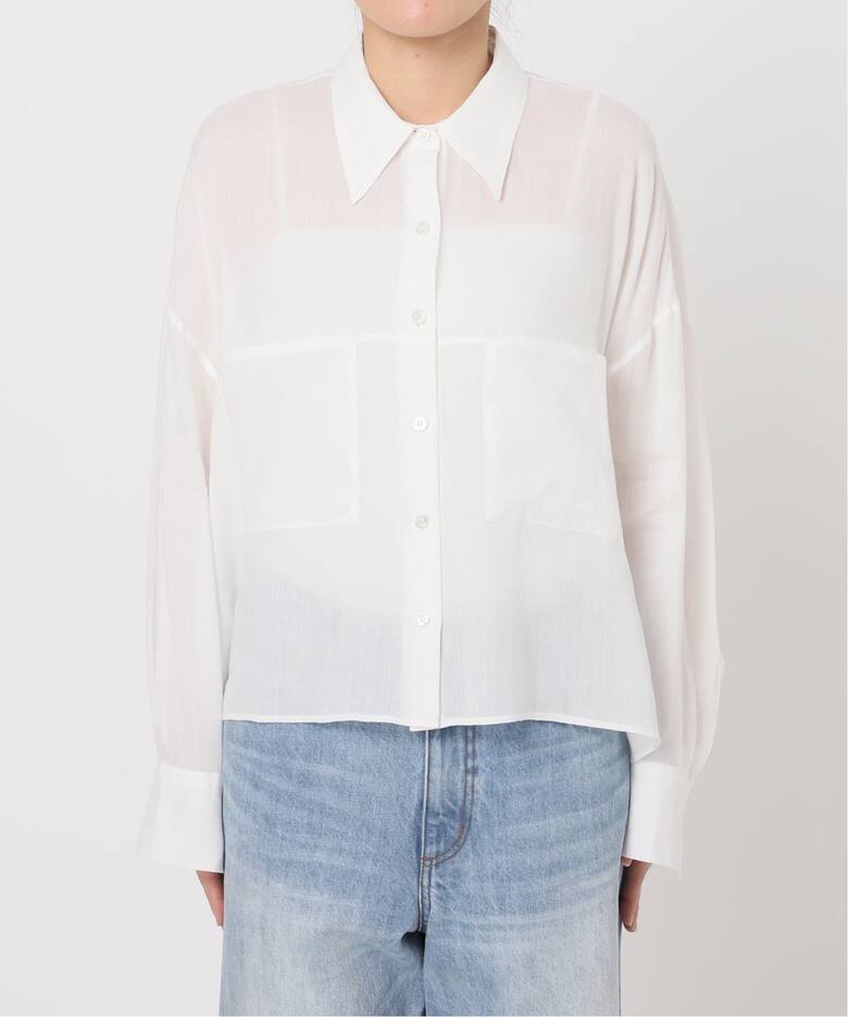 追加》RAMIE LYOCELL CROPPED シャツ（シャツ／ブラウス）｜Plage 