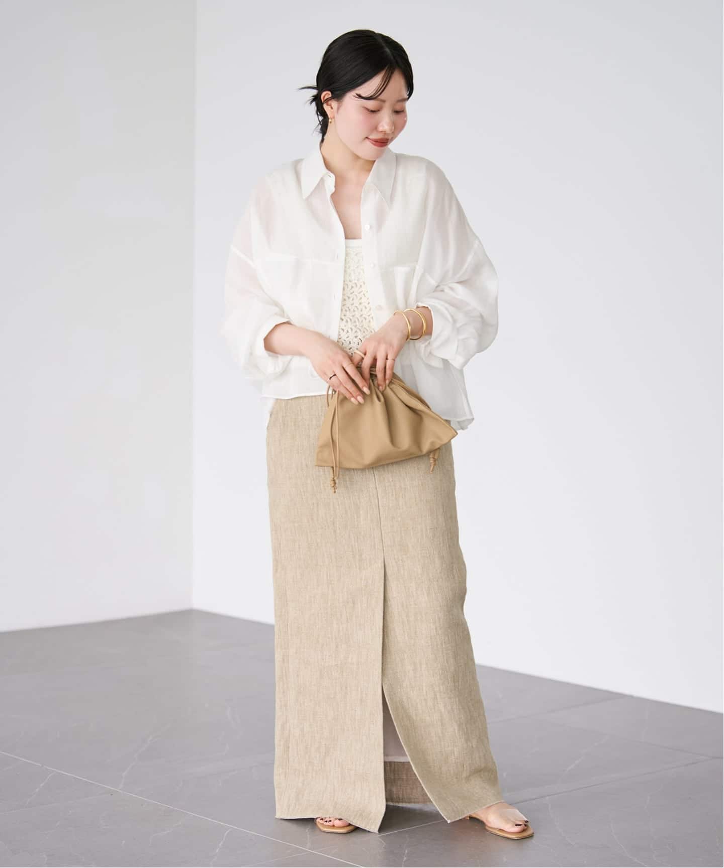 追加》RAMIE LYOCELL CROPPED シャツ 2（シャツ／ブラウス）｜Plage