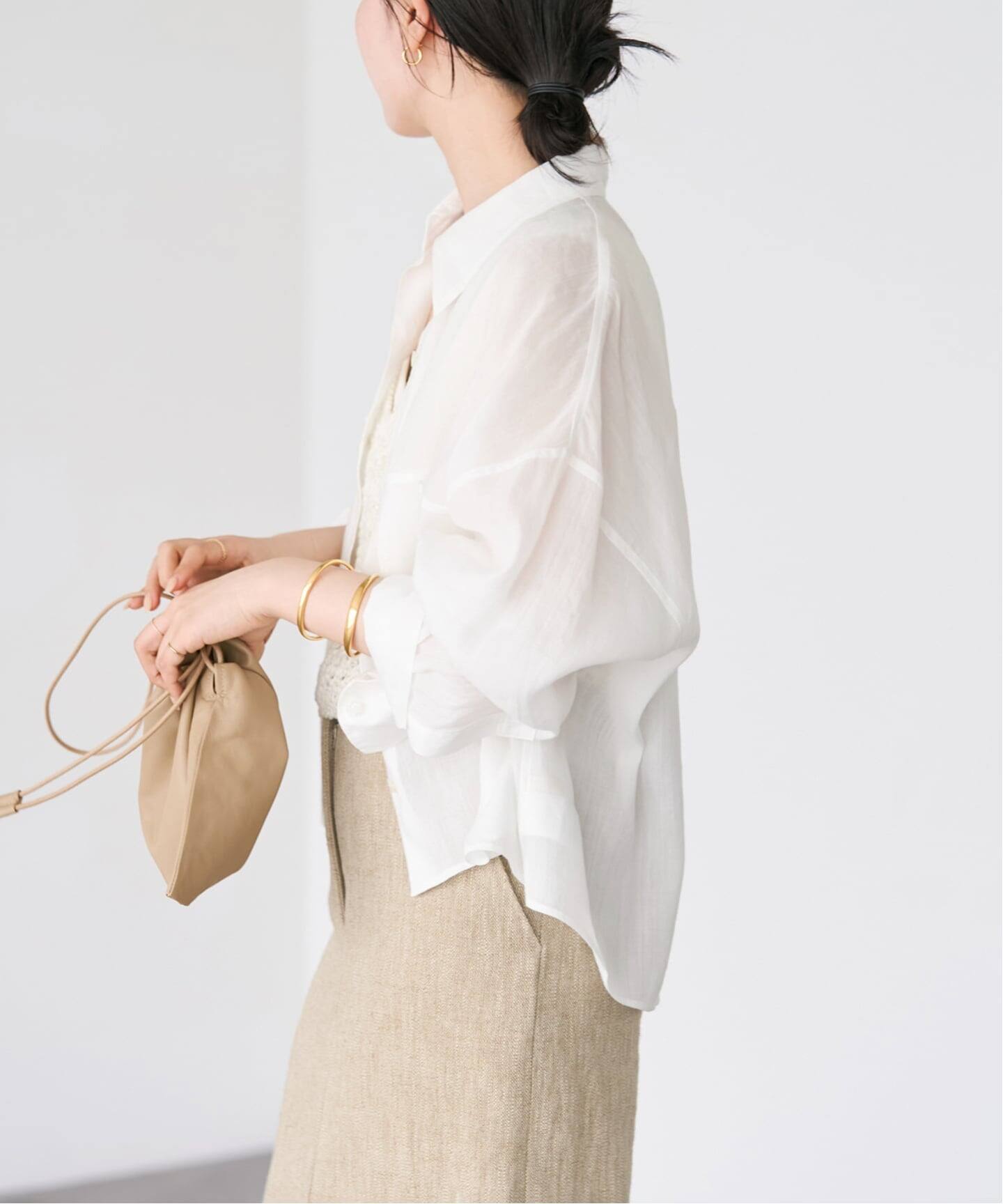 追加》RAMIE LYOCELL CROPPED シャツ 2（シャツ／ブラウス）｜Plage