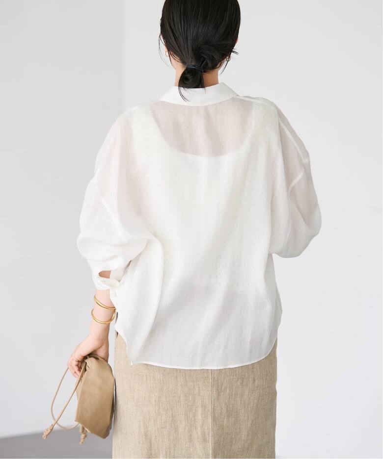 追加》RAMIE LYOCELL CROPPED シャツ 2（シャツ／ブラウス）｜Plage 