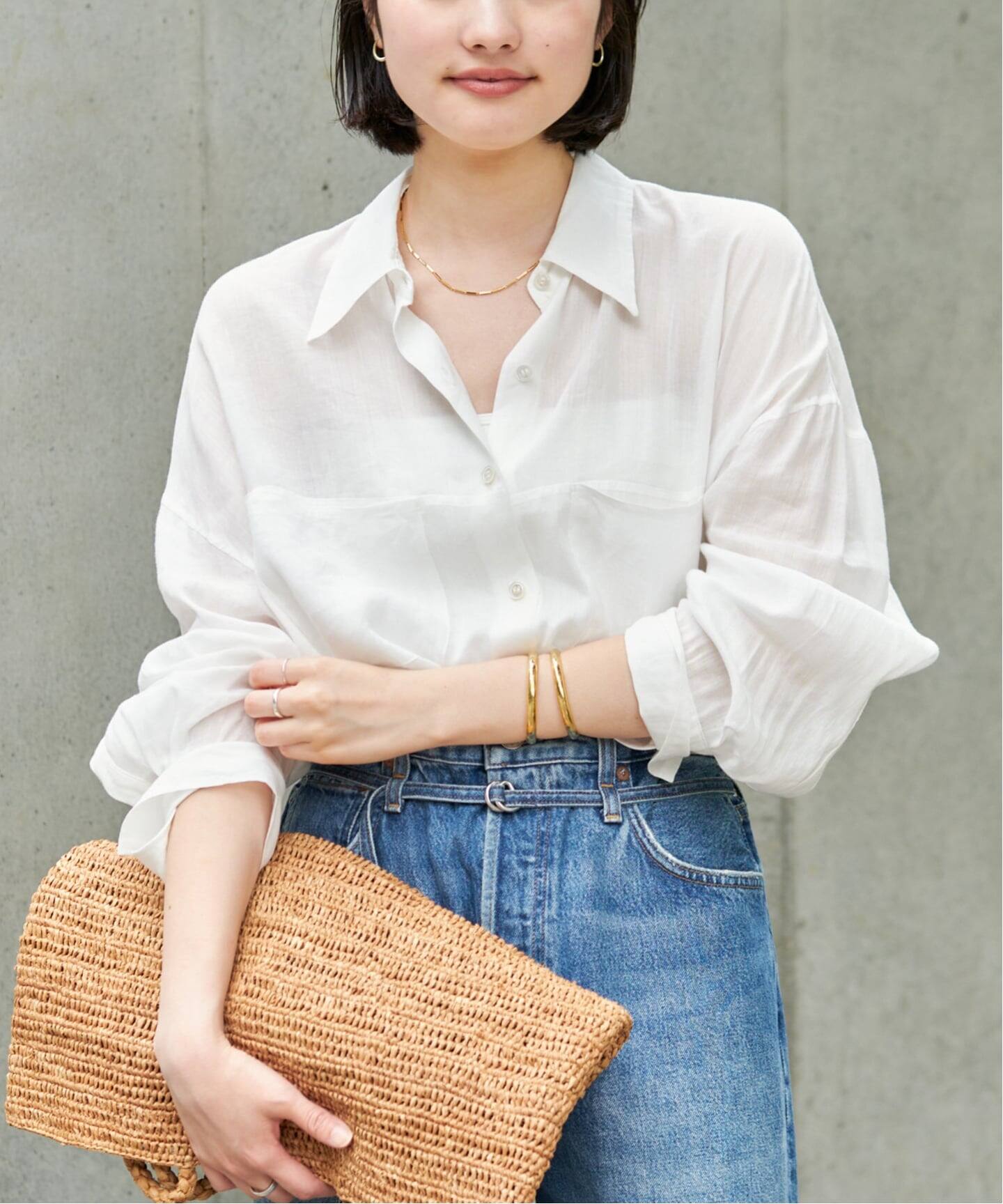 追加》RAMIE LYOCELL CROPPED シャツ 2（シャツ／ブラウス）｜Plage