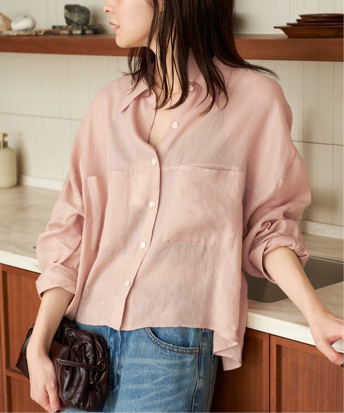 追加予約》RAMIE LYOCELL CROPPED シャツ 2（シャツ／ブラウス